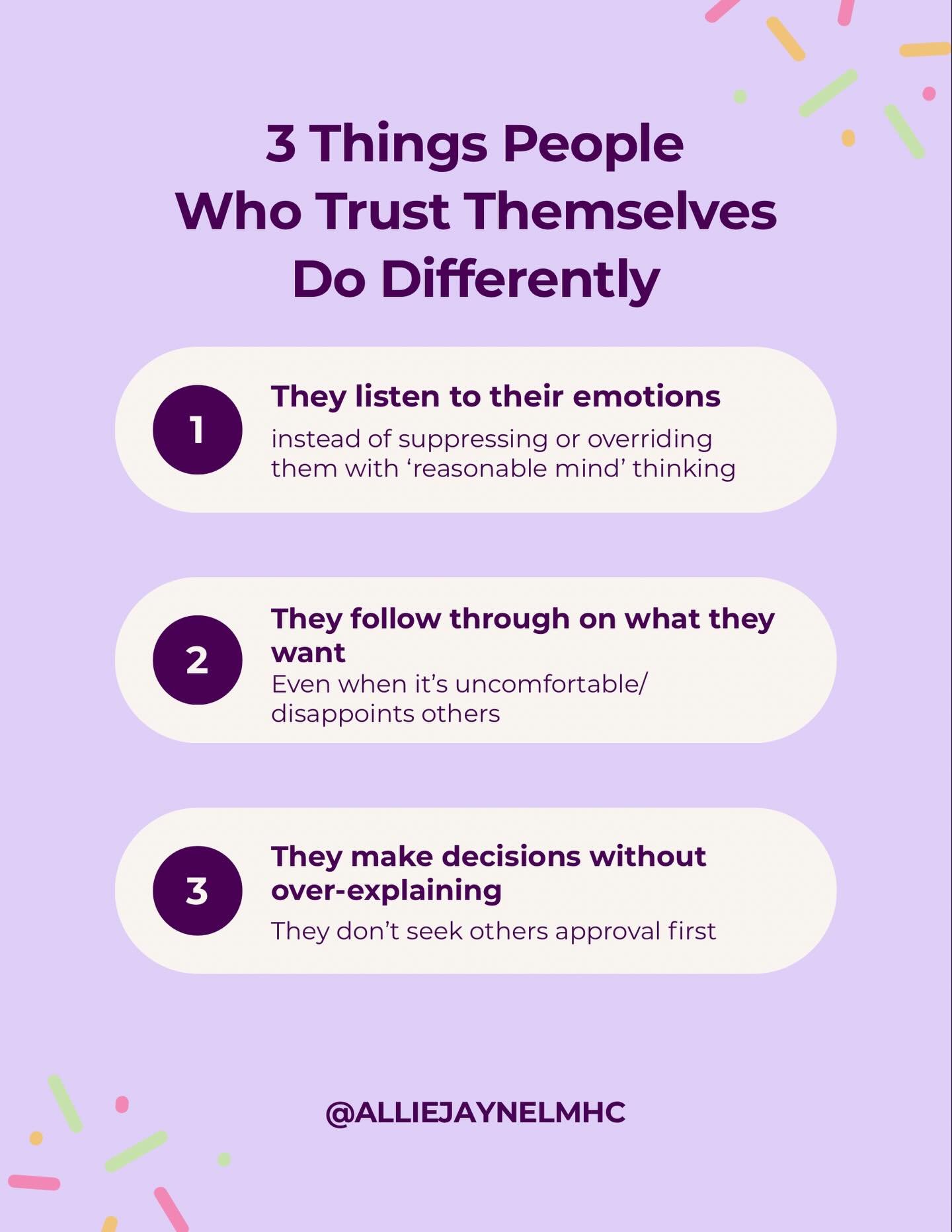 When you have childhood trauma or grew up in a dysfunctional family with emotionally immature parents, it can be hard to trust yourself, because of the impacts chronic invalidation &amp; ab*$e.

You may have learned to suppress your emotions, second 
