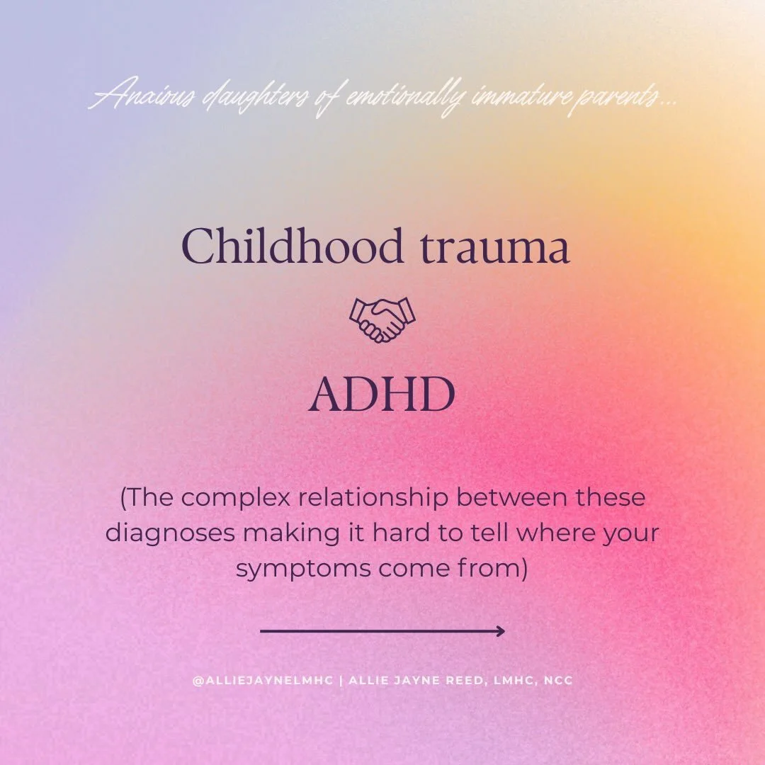 One of the reasons trauma &amp; ADHD can be difficult to untangle is because they don&rsquo;t exist in separate worlds. Both can impact attention, memory, executive functioning, emotion regulation, interpersonal patterns, and self-esteem.

For some p