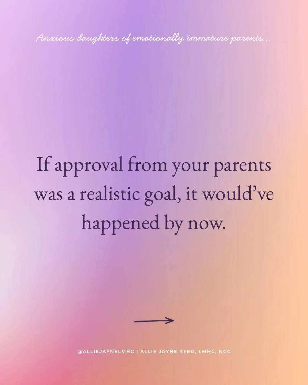 It&rsquo;s not always obvious at first, but when you start healing your trauma from emotionally immature parents, you start to notice the little ways you&rsquo;ve organized your life &amp; your actions in an effort to earn approval, validation, accep