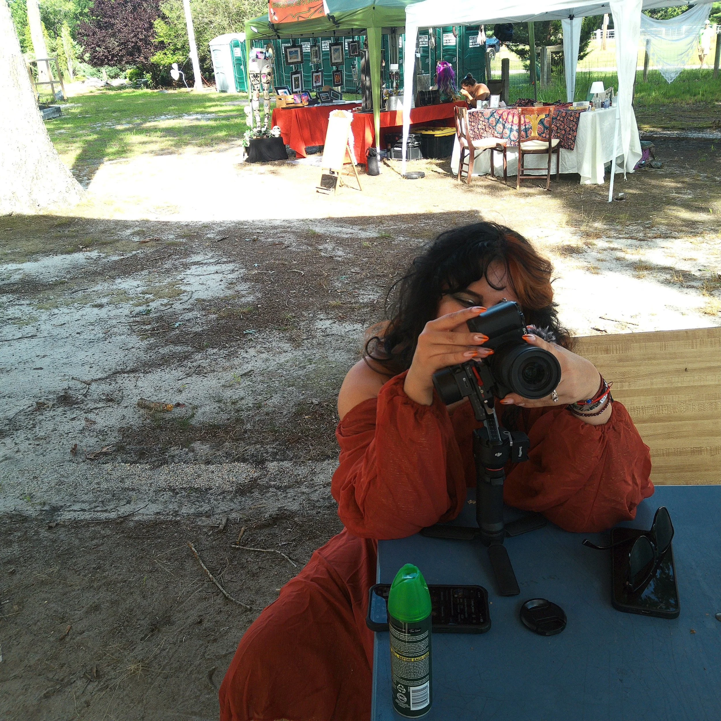 There is no Diana, only (content) ghoul. 

Finally decided to post the BTS @campsnapcamera pictures my intern (sorry, husband) took of me at @lunarfaire Movies and Musicals. 

He really captured my eternal struggle of balancing my gimbal and needing 