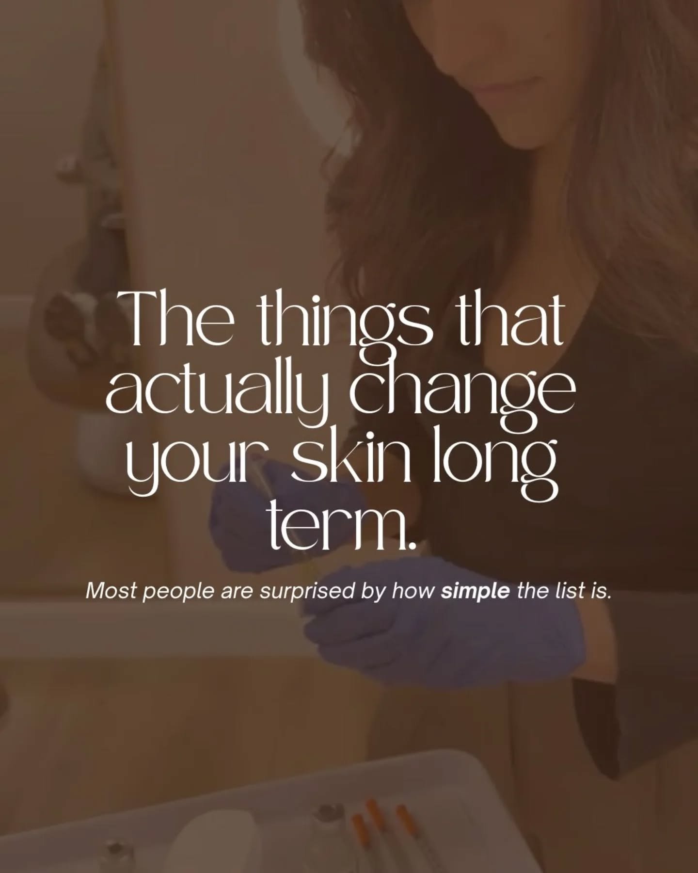 The things that actually change your skin long term. And no, it is not a new serum. 🤎

Most people spend years rotating through products looking for the thing that finally works.

The honest answer is that lasting skin change comes from two places: 