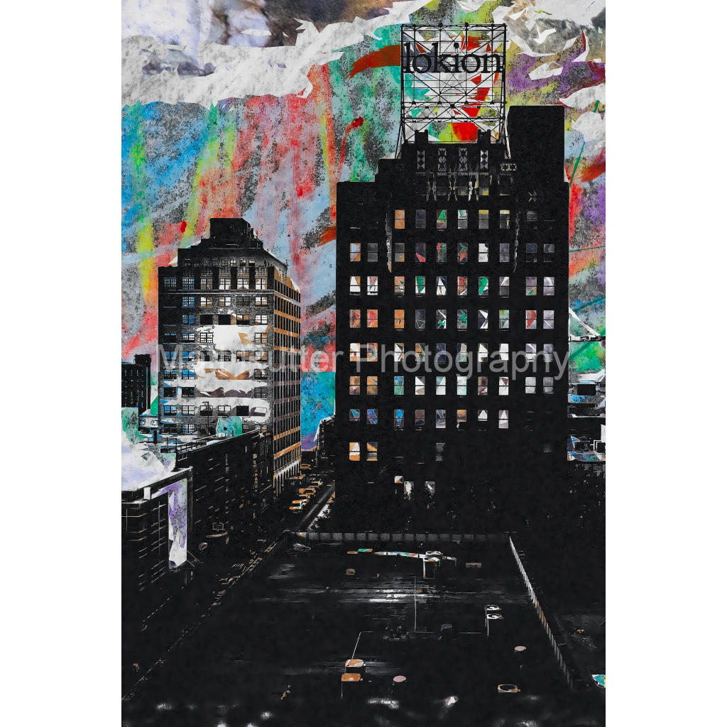 Collage art of downtown Memphis skyline