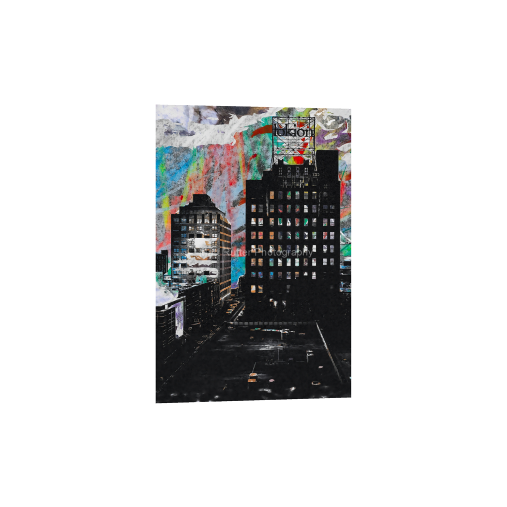 Collage art of downtown Memphis skyline