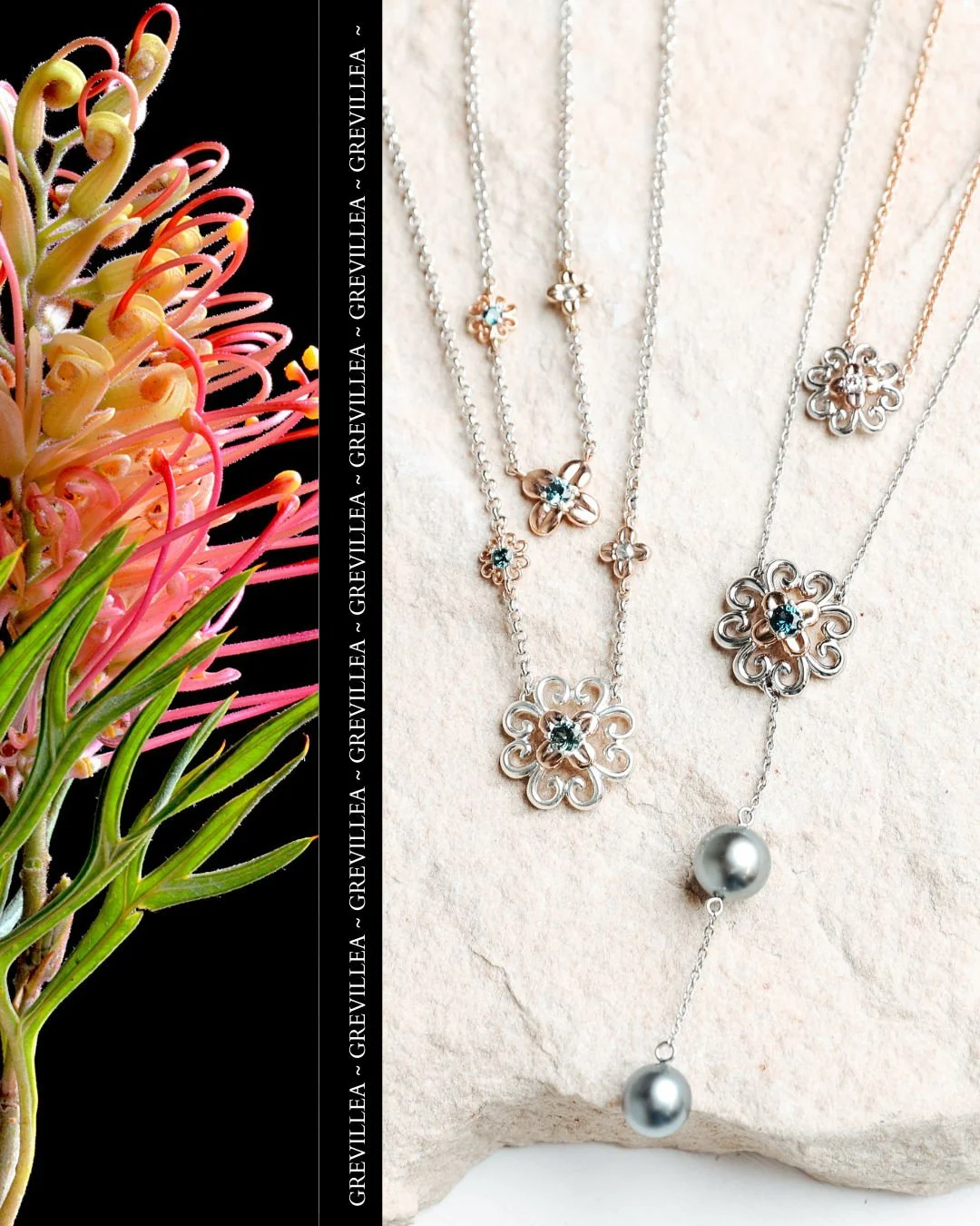 The Grevillea Collection 💎✨

Inspired by the sculptural lines and organic beauty of the Australian native Grevillea flower.

Each piece is thoughtfully designed and brought to life in precious metals and Australian sapphires &mdash; created by skill