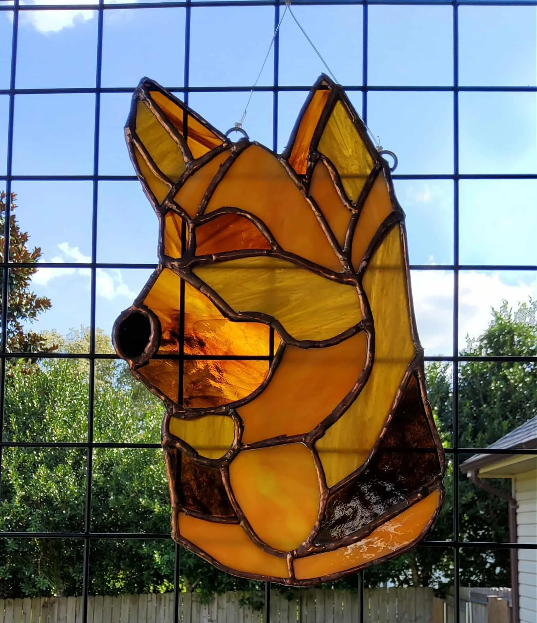 Copper Watcher $125 Sixe is 7" wide x 11" high
