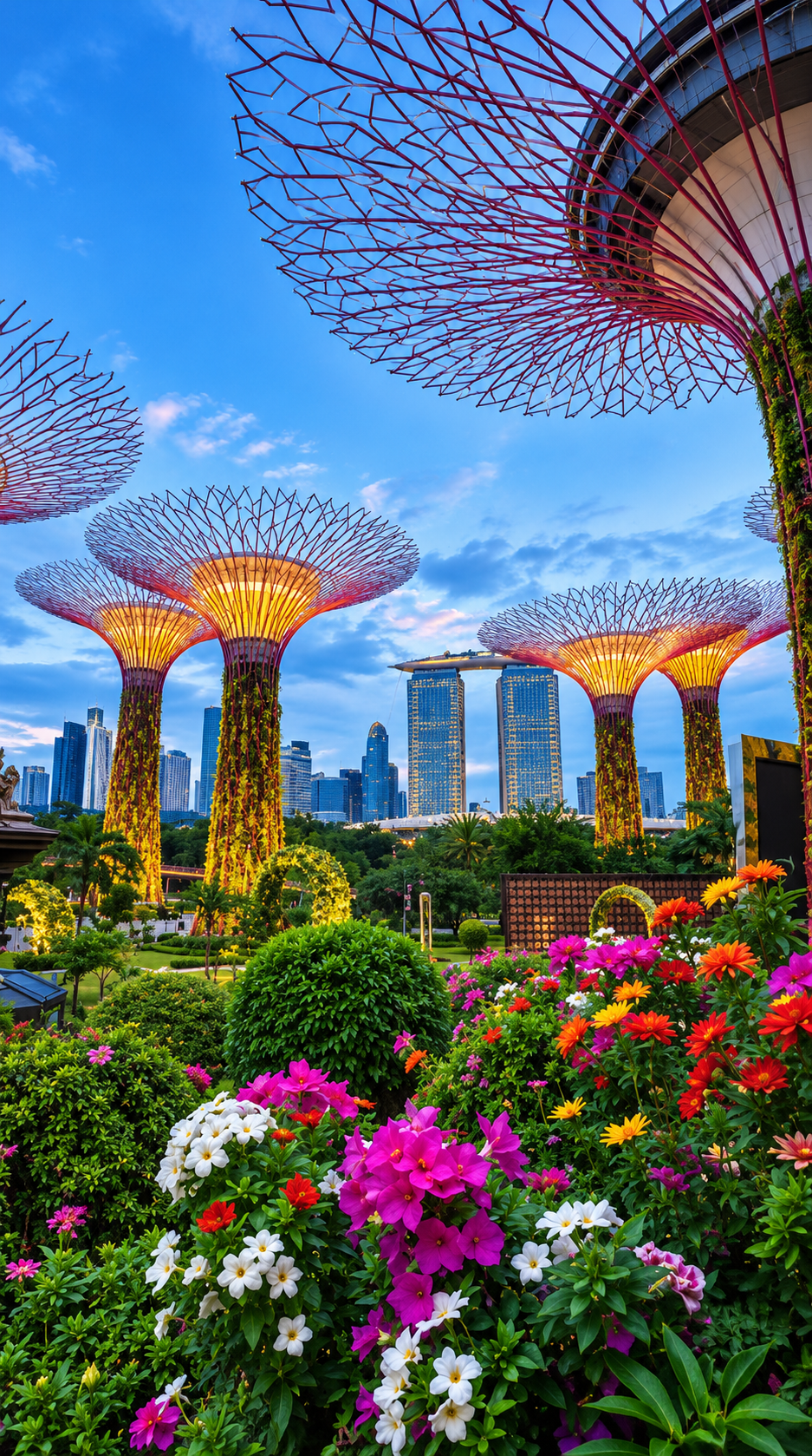 Skytrees at Singapore Gardens by the bay