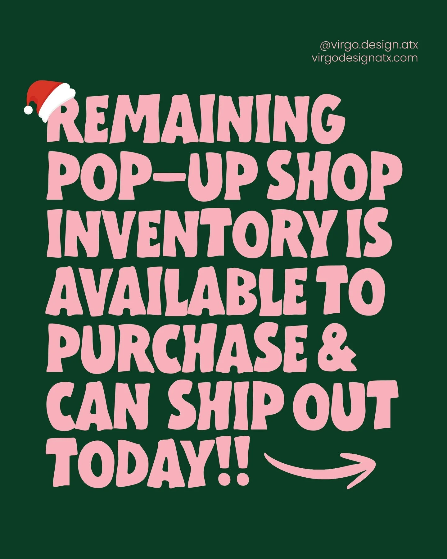 As I was unpacking from yesterday&rsquo;s pop-up, I realized that while orders from the website are no longer able to ship in time to arrive for the holidays, I could totally ship out the inventory I have left from the pop-up! I have a few of each it