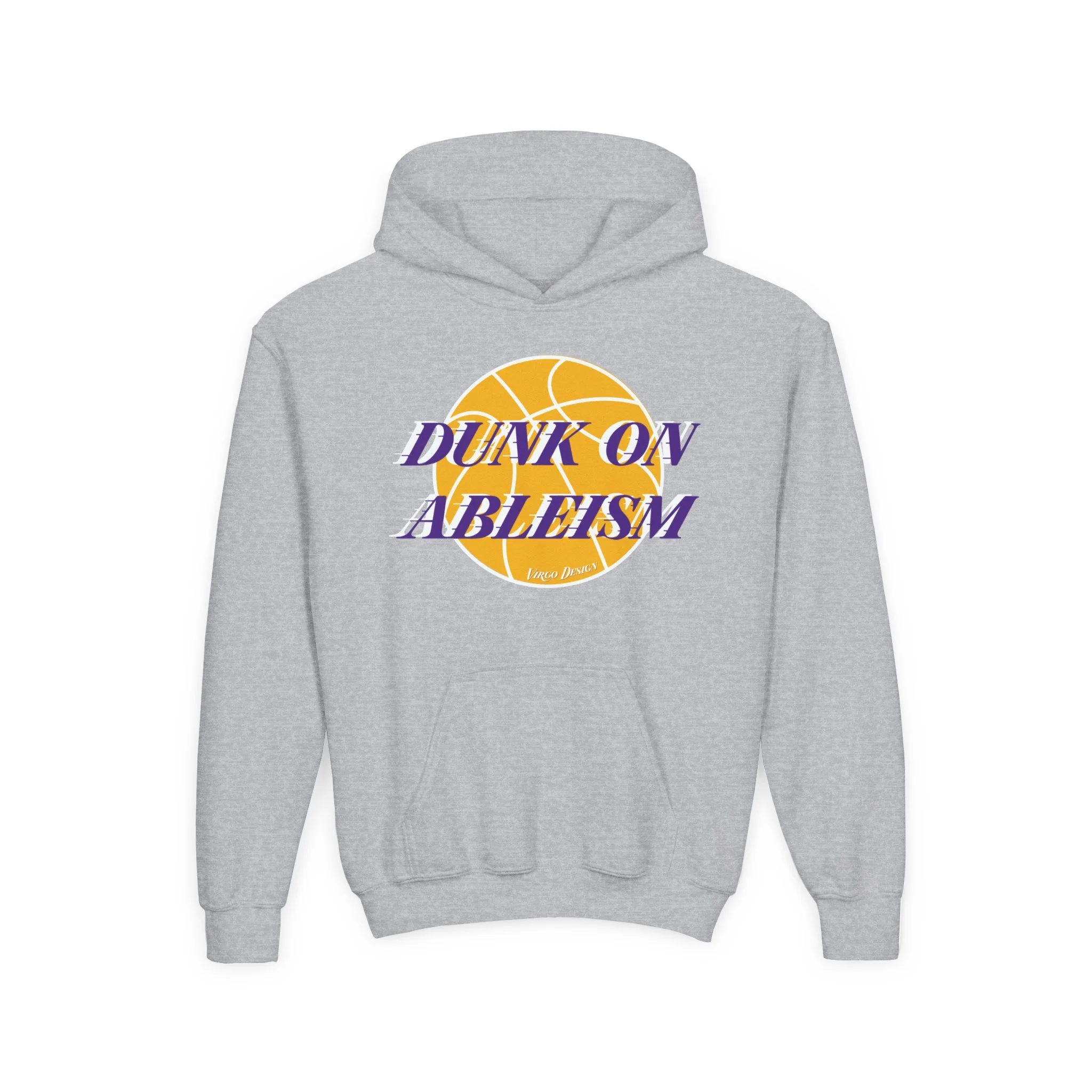 THE EZRA X DUNK ON ABLEISM YOUTH HOODIE IN GRAY