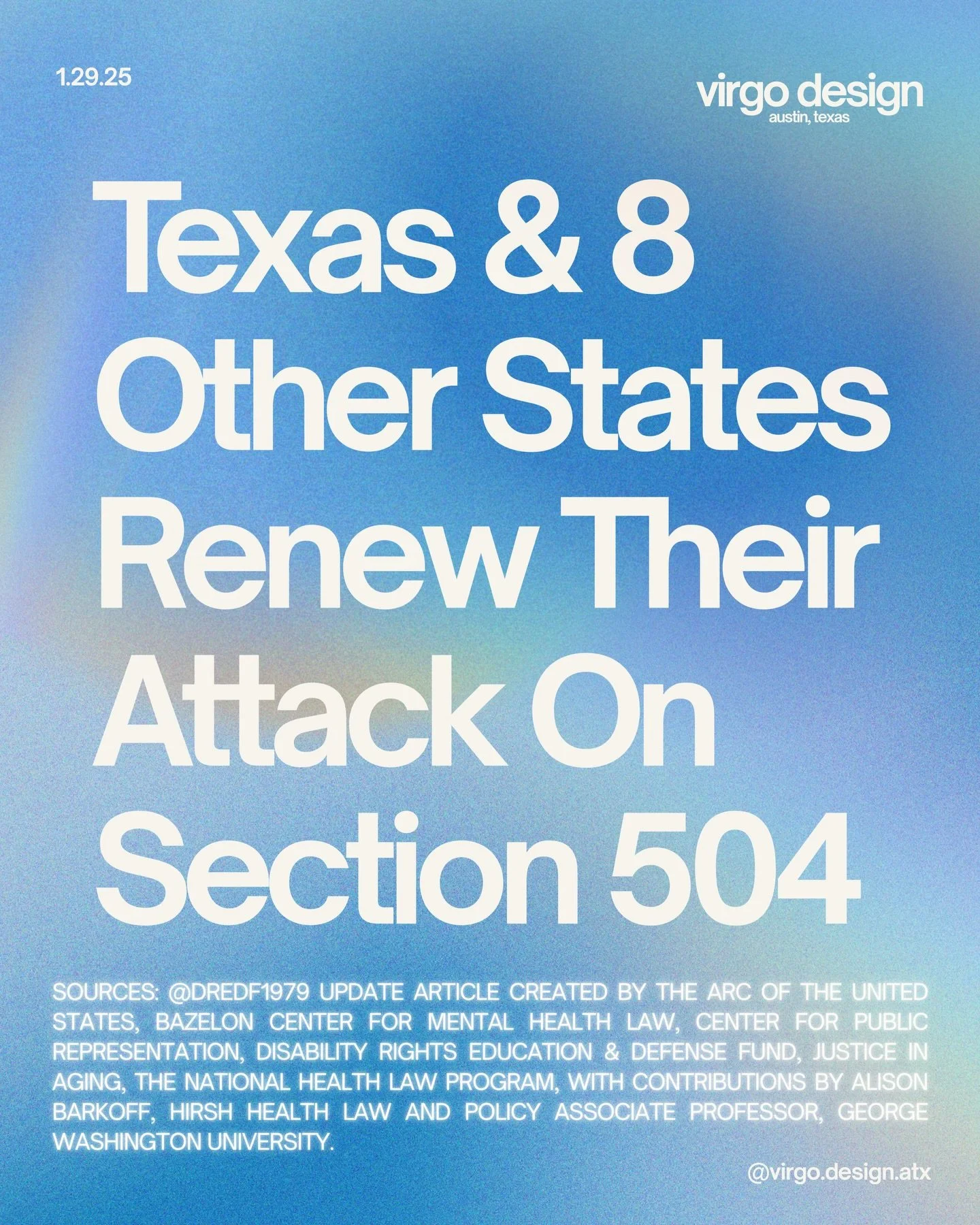 Texas and 8 other states have renewed their attack on Section 504. If this human rights attack is successful, it will undoubtedly result in disabled people experiencing forced institutionalization, and it will be significantly harder for disabled peo