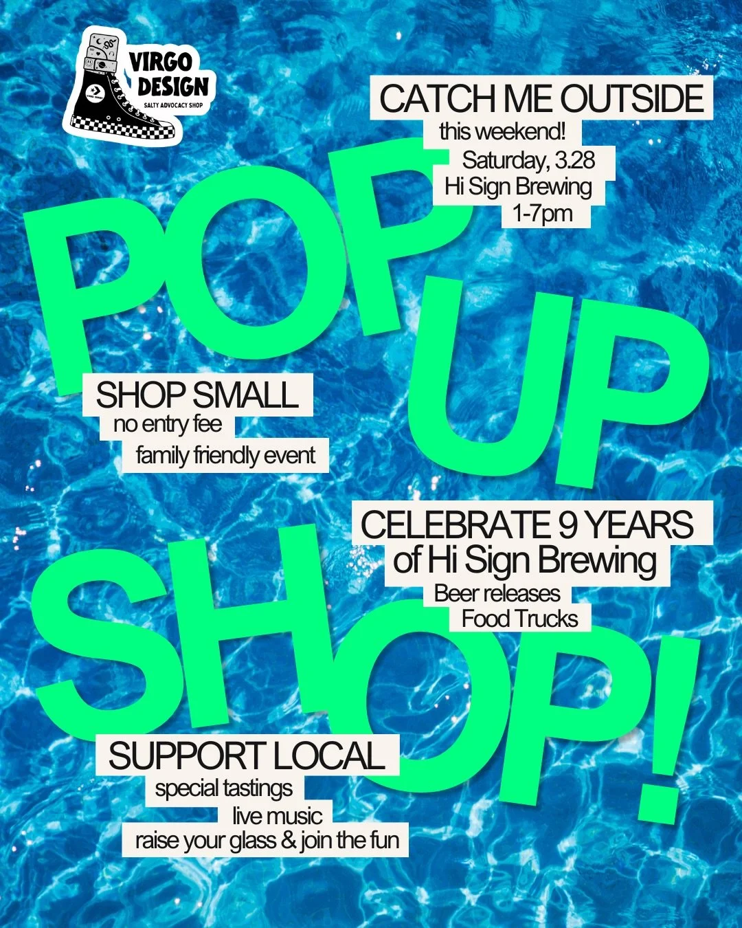 CATCH ME OUTSIDE! I&rsquo;ll be at the @hisignbrewing 9 Year Anniversary on Saturday, 3.28 slingin&rsquo; salty advocacy apparel and goodies from 1-7pm. Come enjoy live music, special tastings, food trucks, and shopping local artists, makers, &amp; v