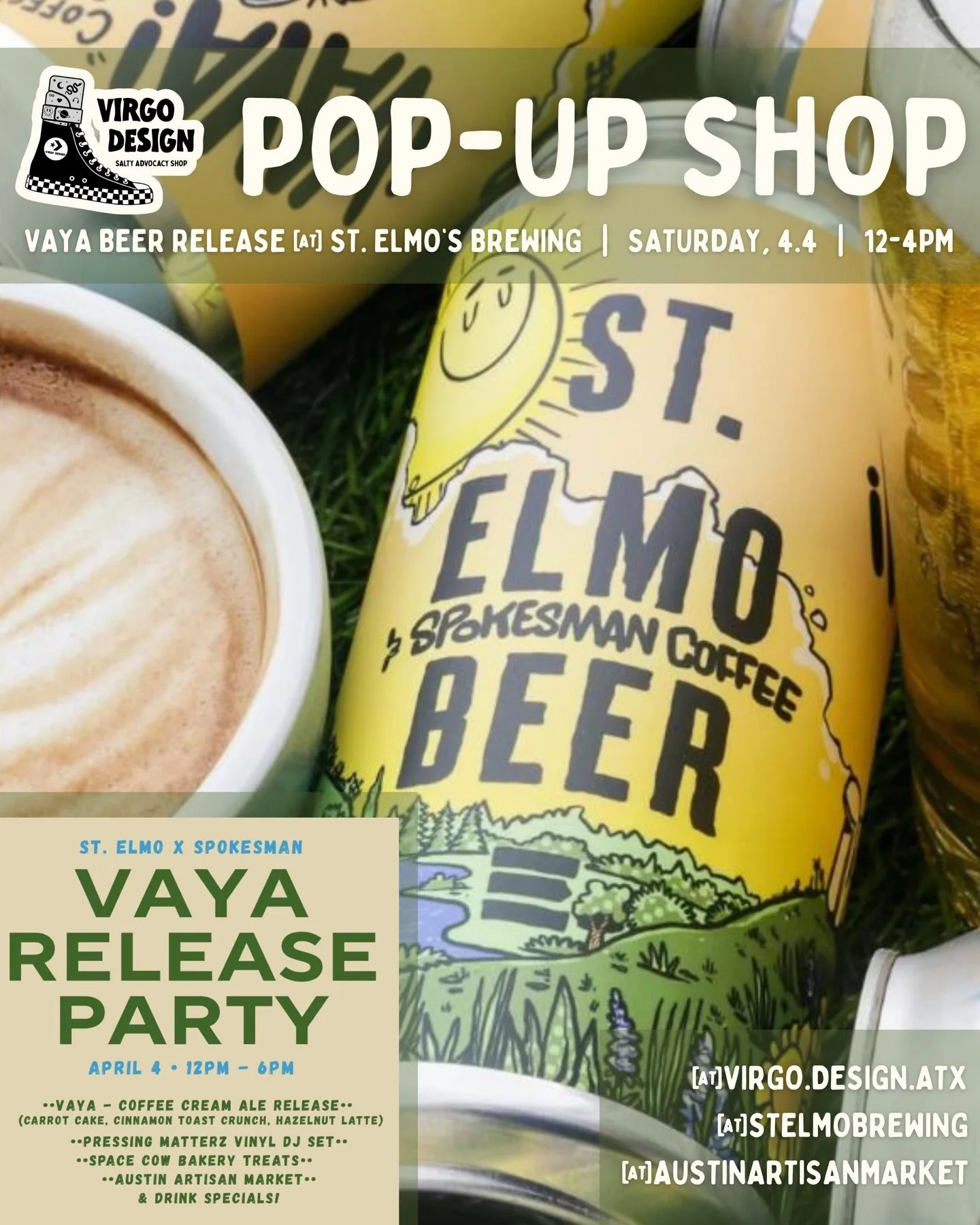 Come see me on Saturday, 4.4, for the next pop-up shop at the @austinartisanmarket Vaya Release Party at the  @stelmobrewing Springdale location! 

#popupshop #advocate #merch #inclusion #shoplocalaustin 

Alt. text on image