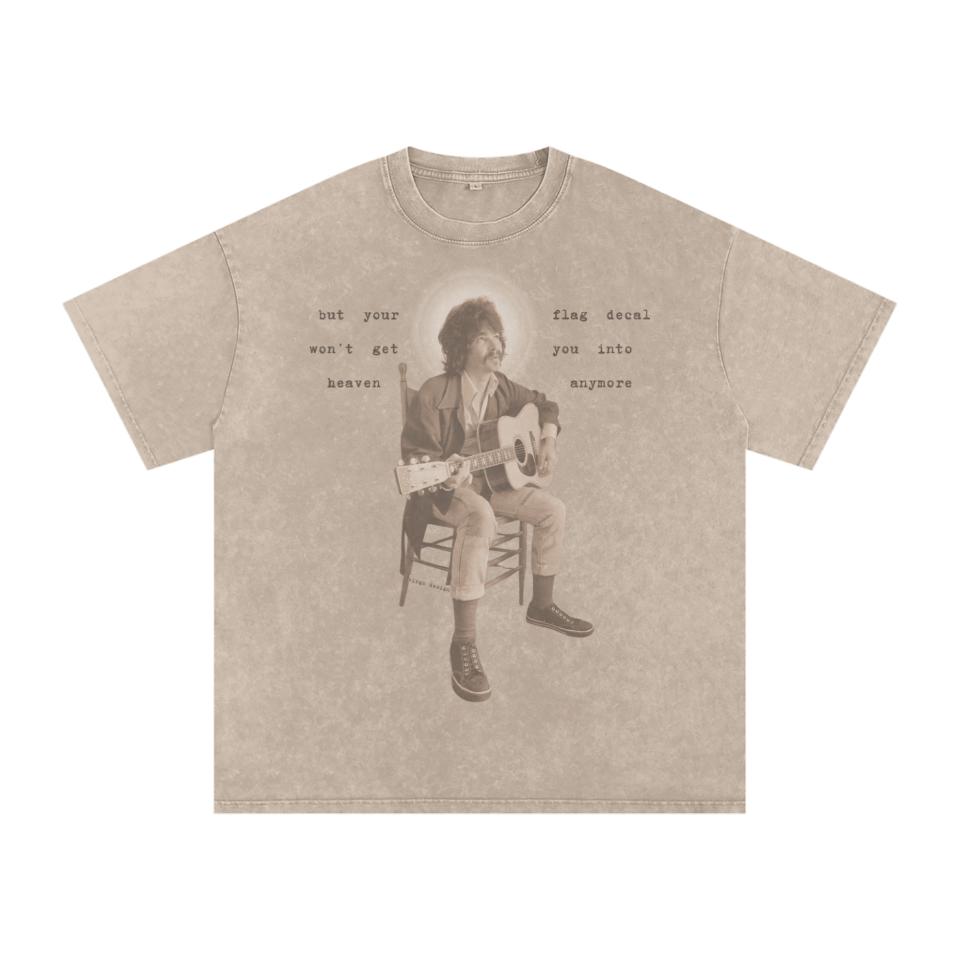 your flag decal won't get you into heaven anymore acid wash oversized tee by virgo design