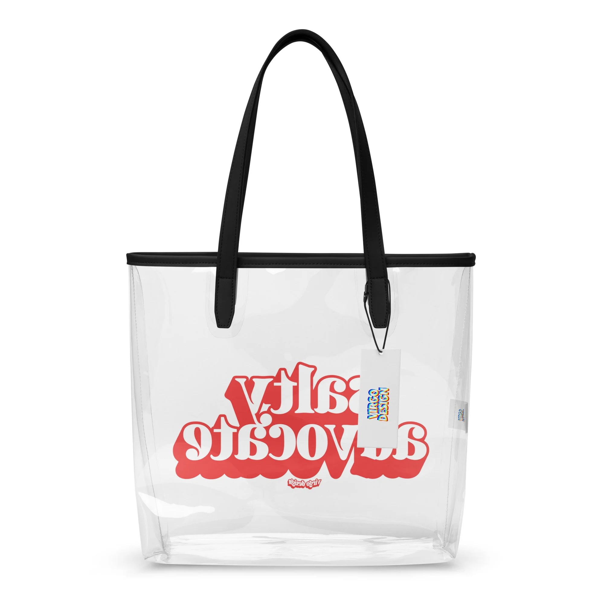 salty advocate clear tote bag by virgo design