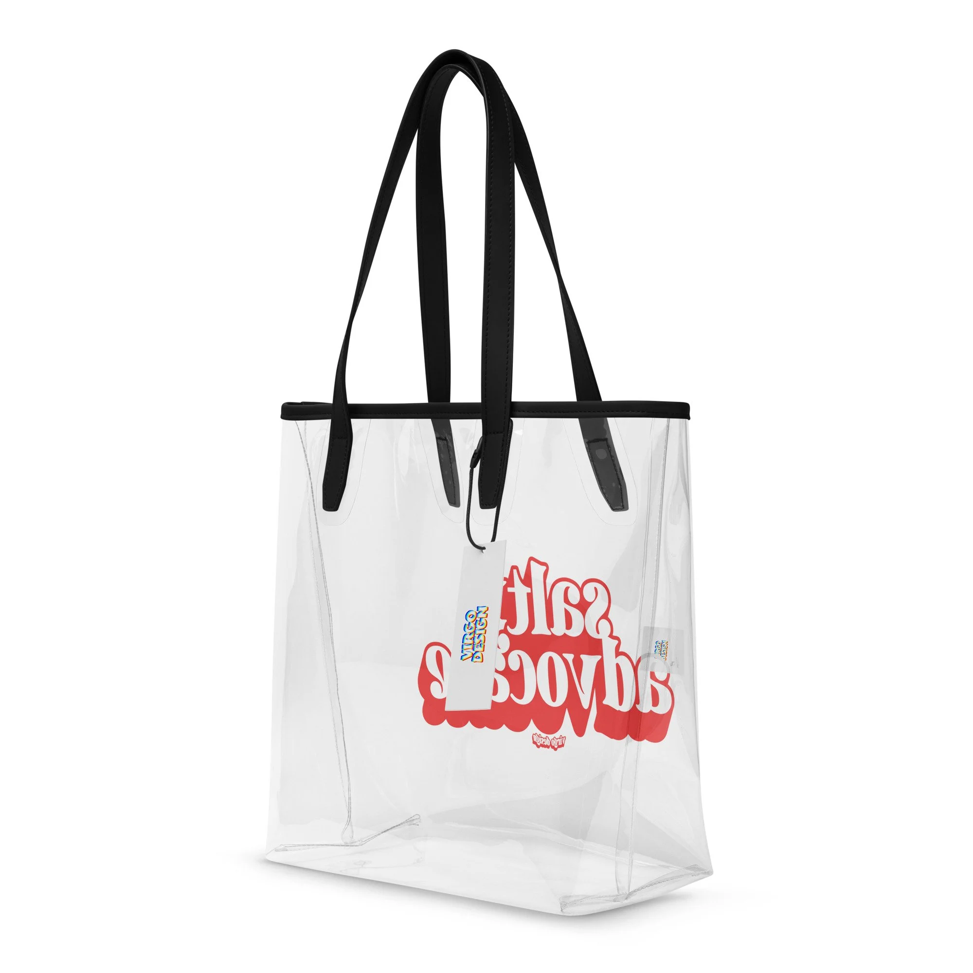 salty advocate clear tote bag by virgo design