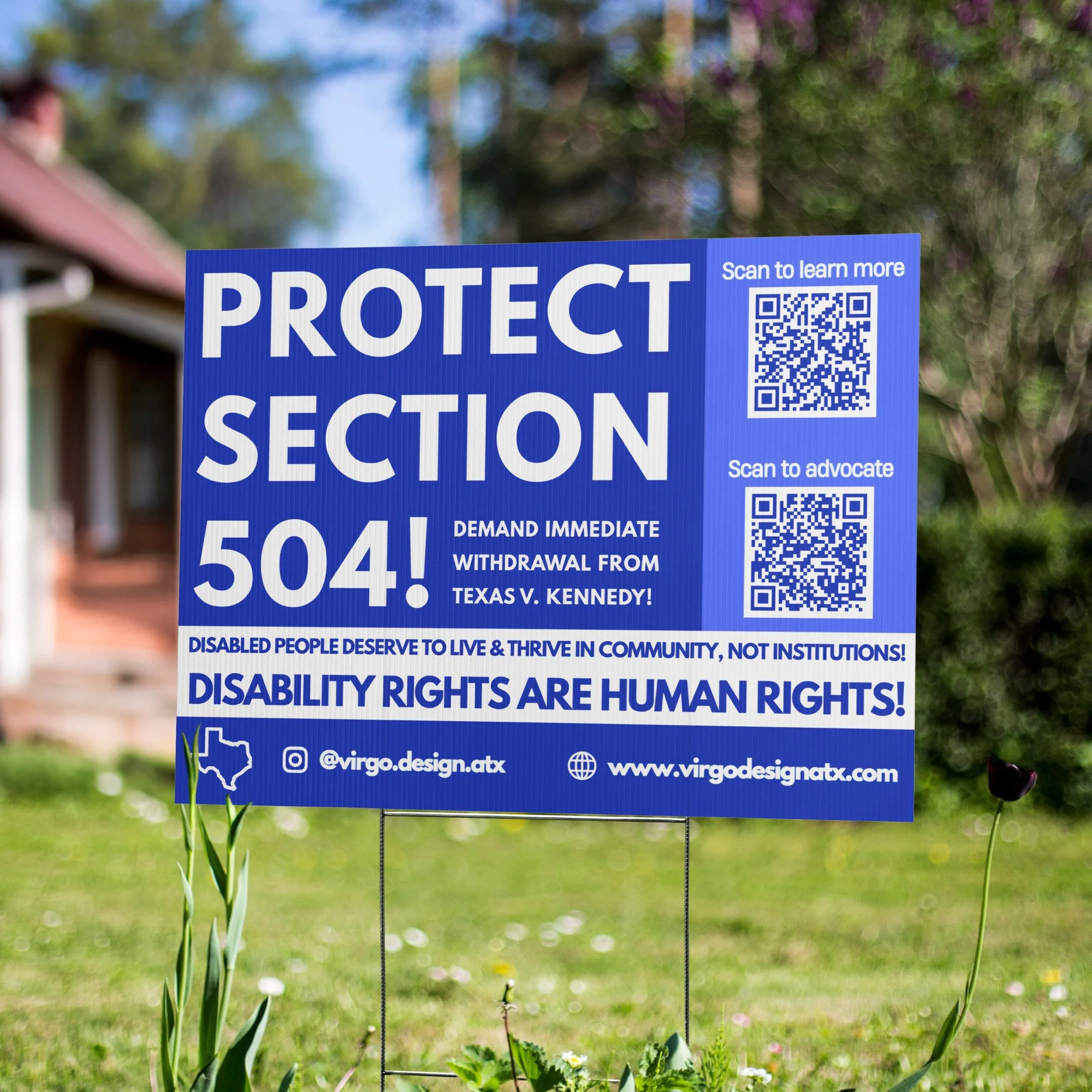 Protect Section 504 Yard Sign