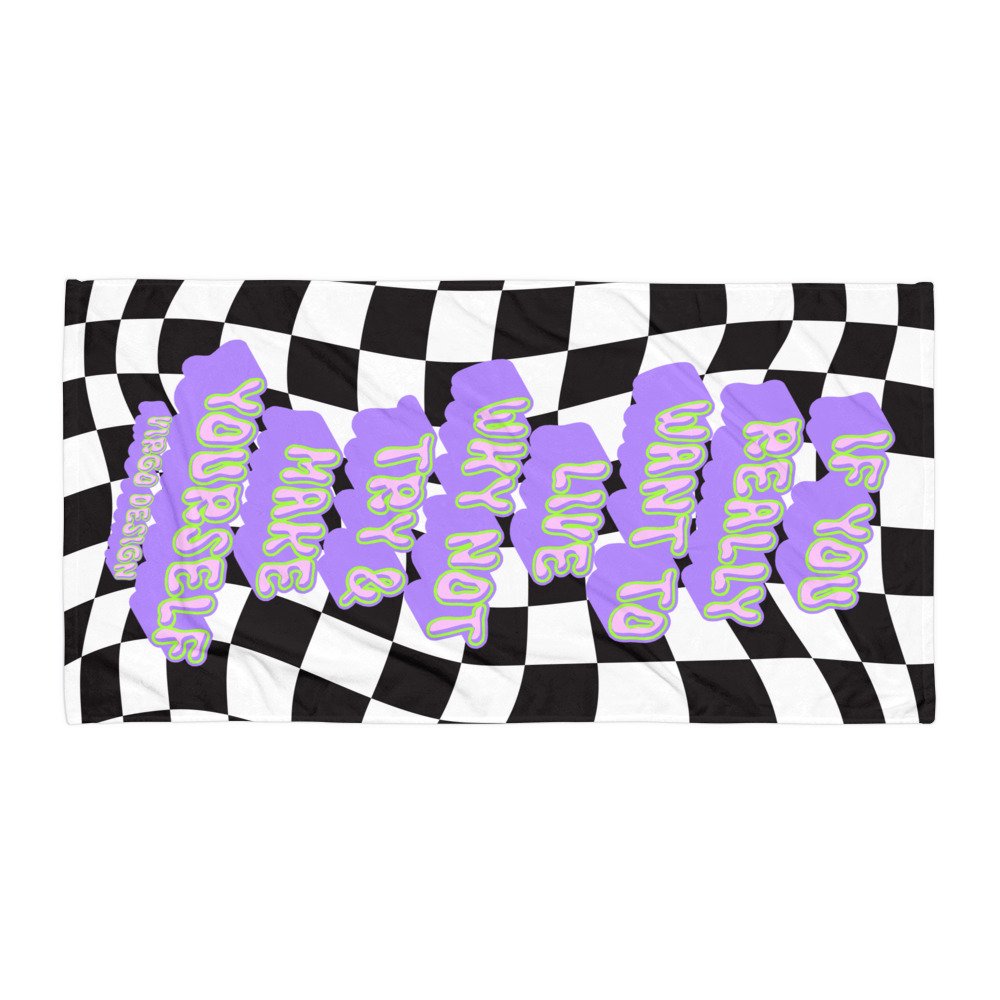 make yourself checkered beach towel by Virgo Design