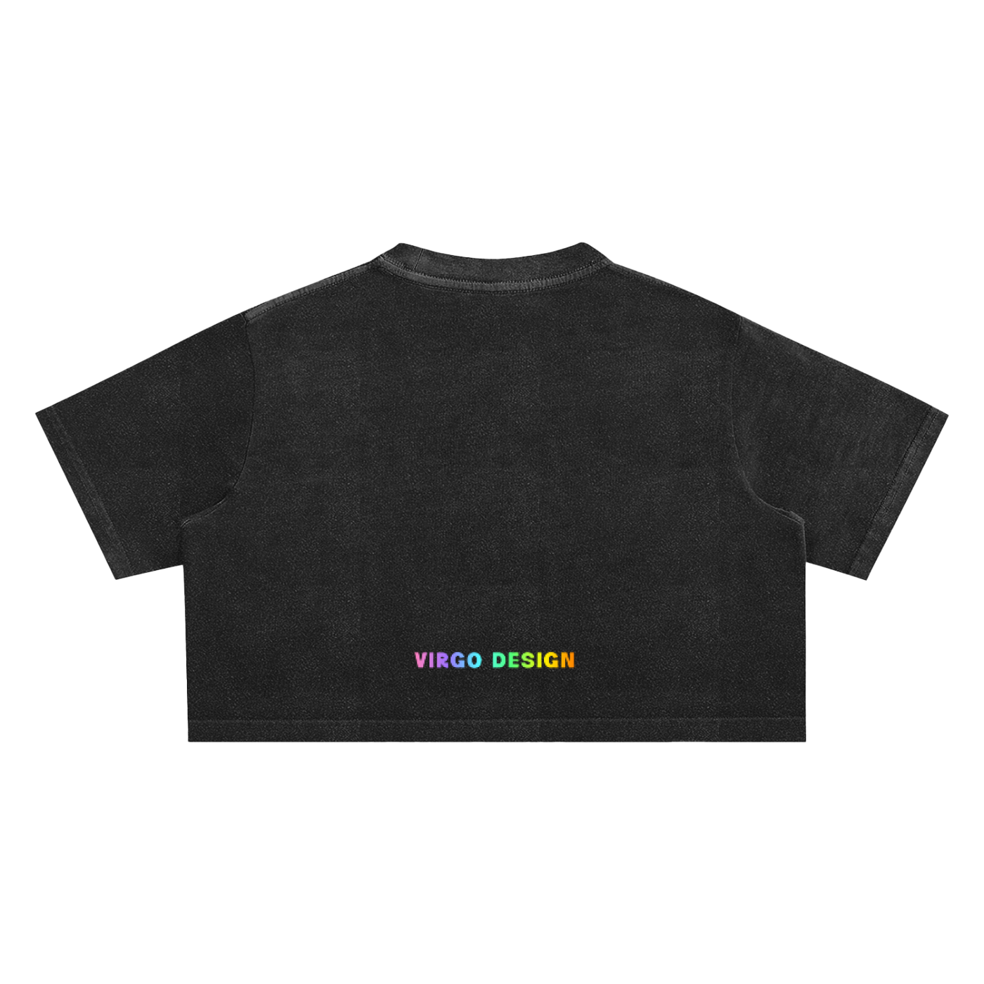 unapologetic pride super crop top by virgo design in black with rainbow text