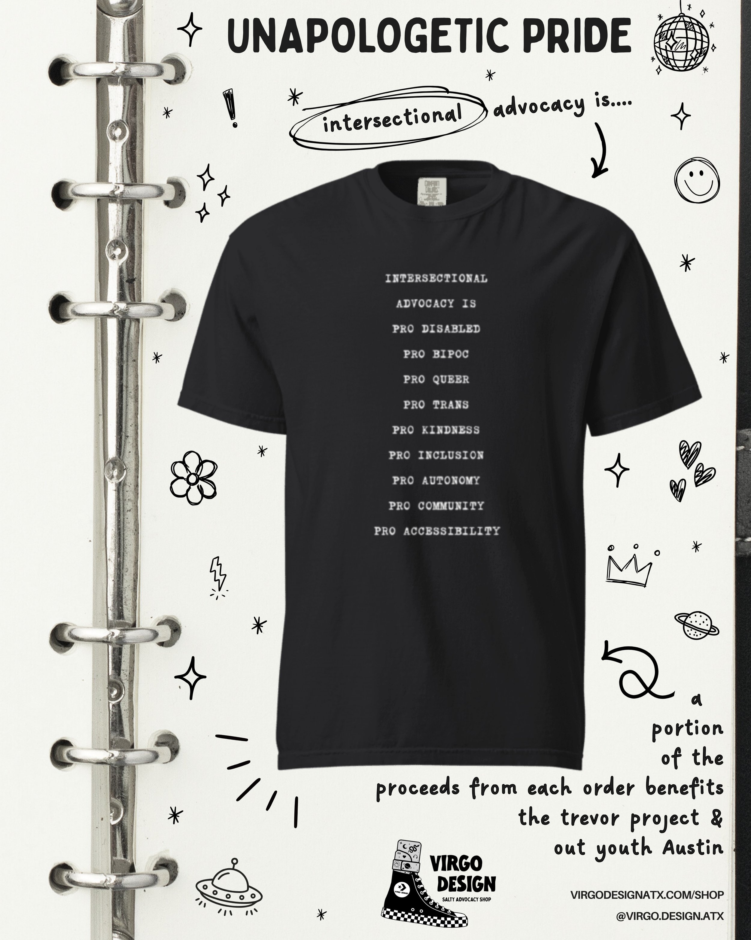 This month and always, may your advocacy be intersectional, and your pride unapologetic. HAPPY UNAPOLOGETIC PRIDE, Y&rsquo;ALL! In celebration, along with the monthly donations made to @trevorproject , a percentage of every order will benefit @trevor