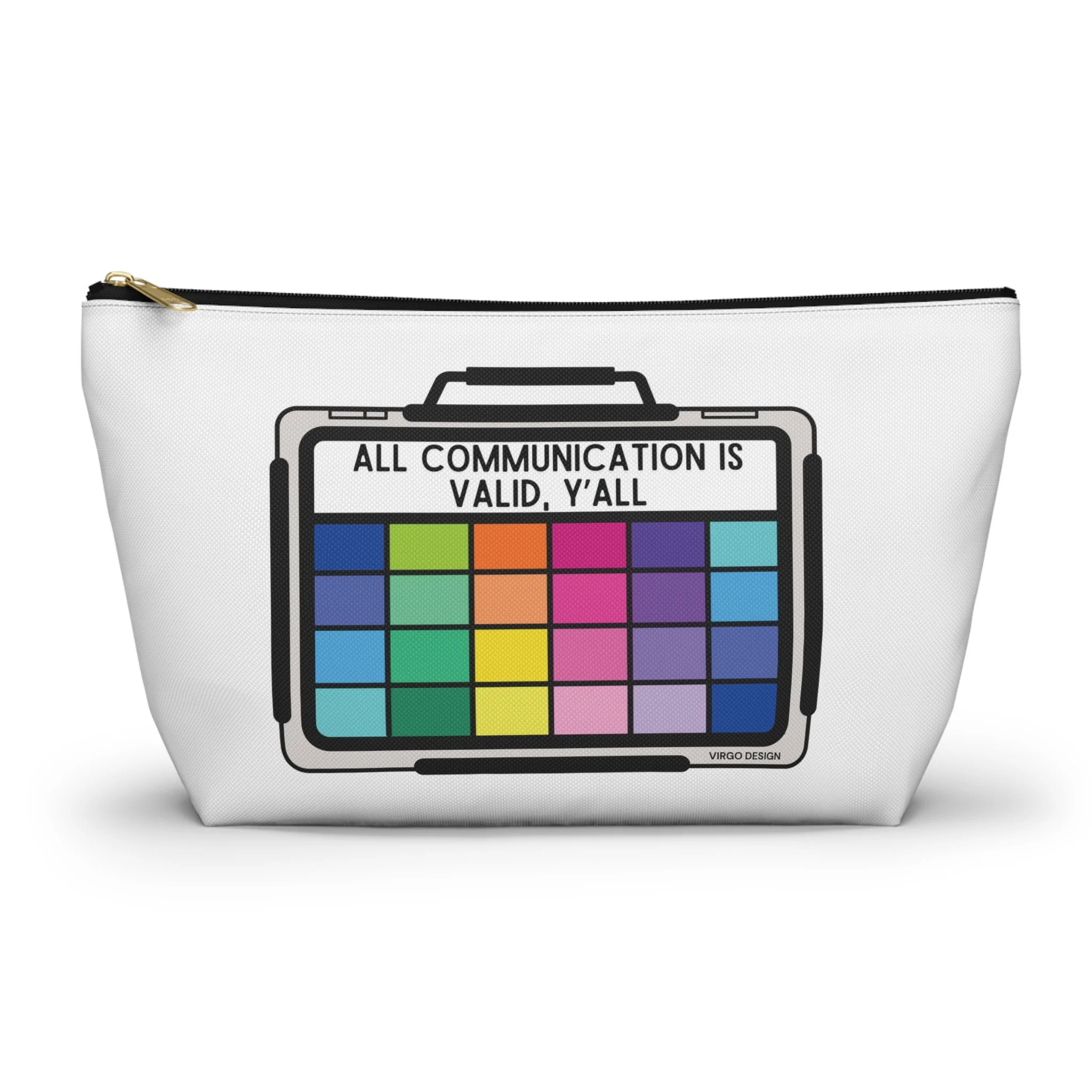 aac tablet all communication is valid zipper pouch by Virgo Design