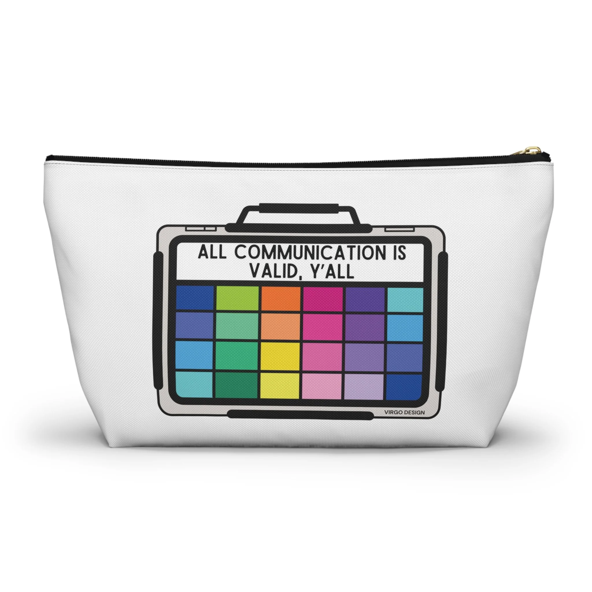 aac tablet all communication is valid zipper pouch by Virgo Design