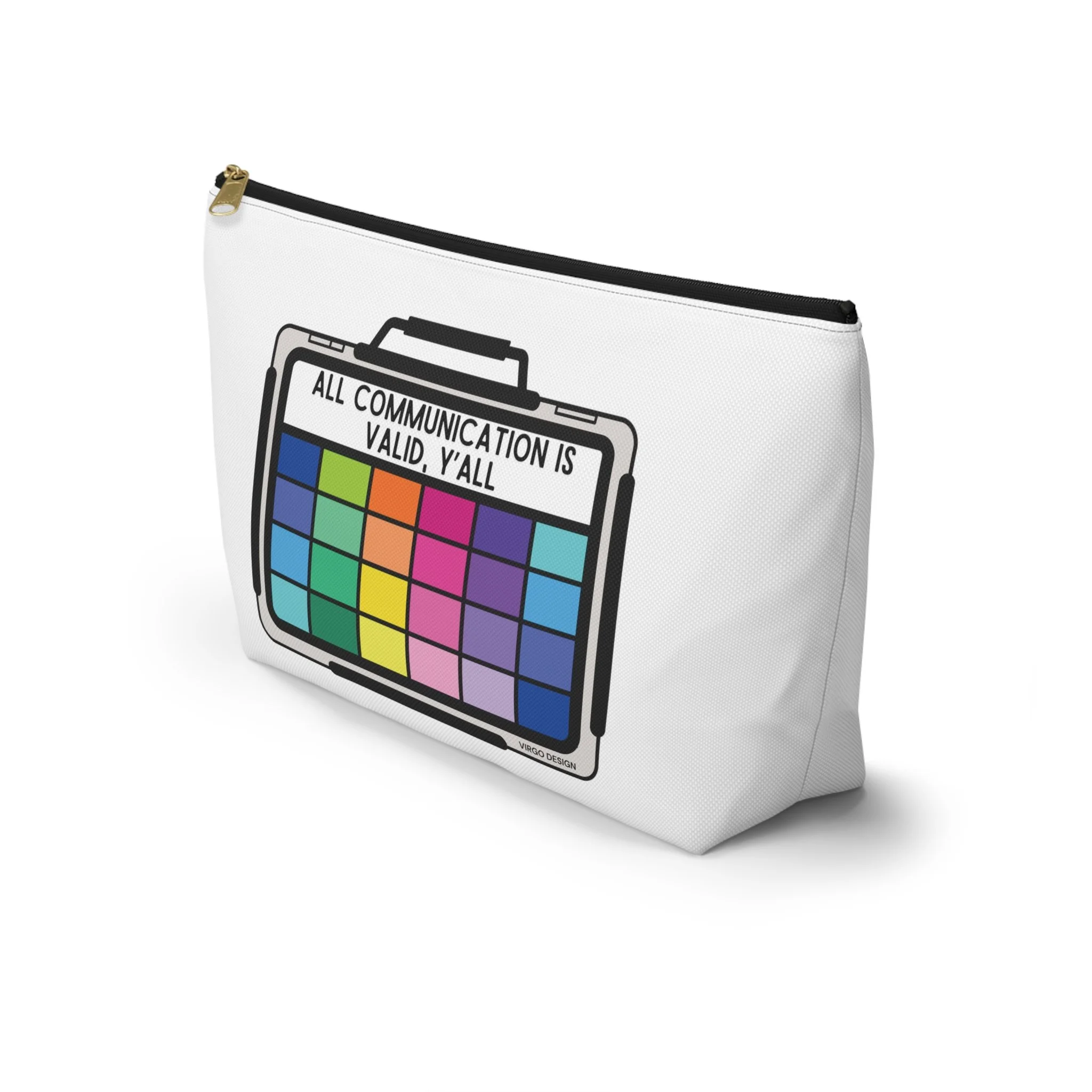 aac tablet all communication is valid zipper pouch by Virgo Design