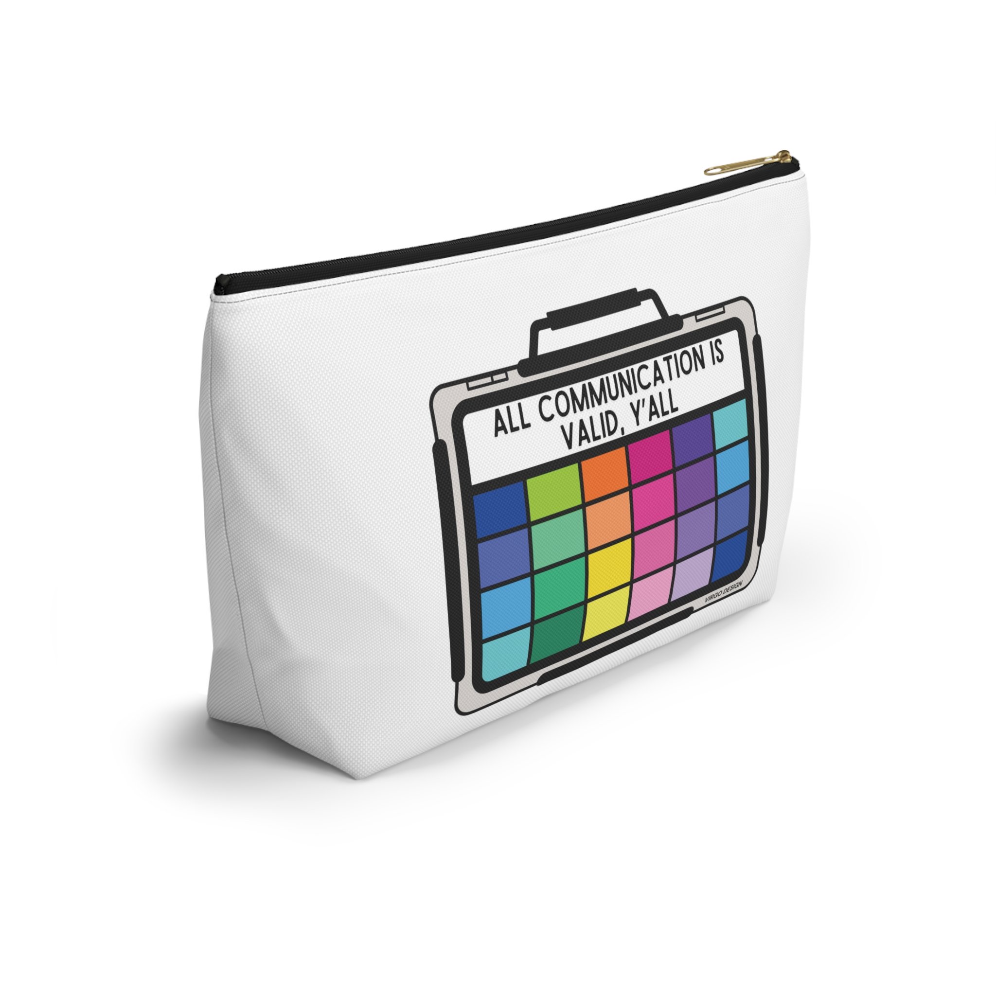 aac tablet all communication is valid zipper pouch by Virgo Design