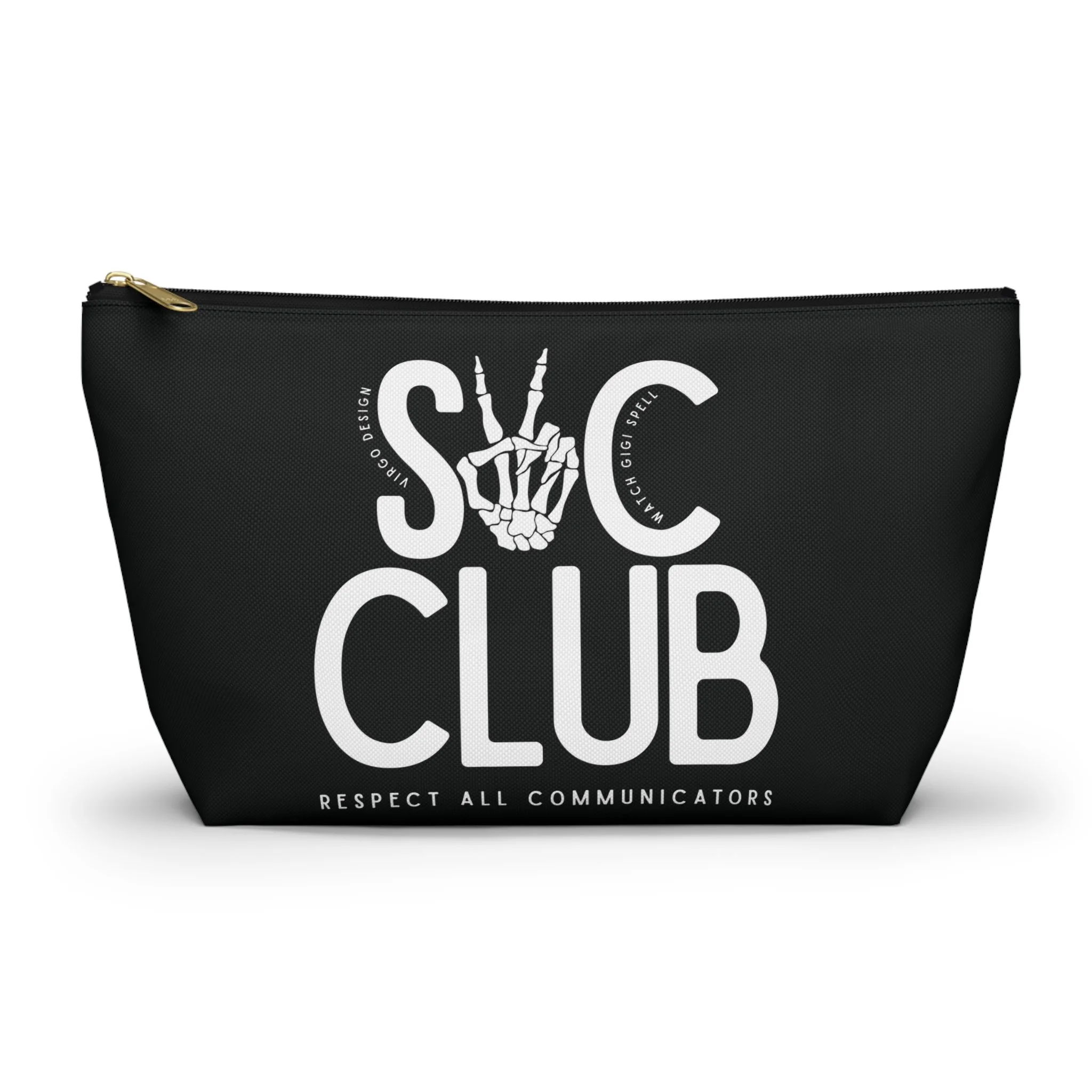 s2c club zipper pouch by Virgo Design features a letter board & celebrates spellers