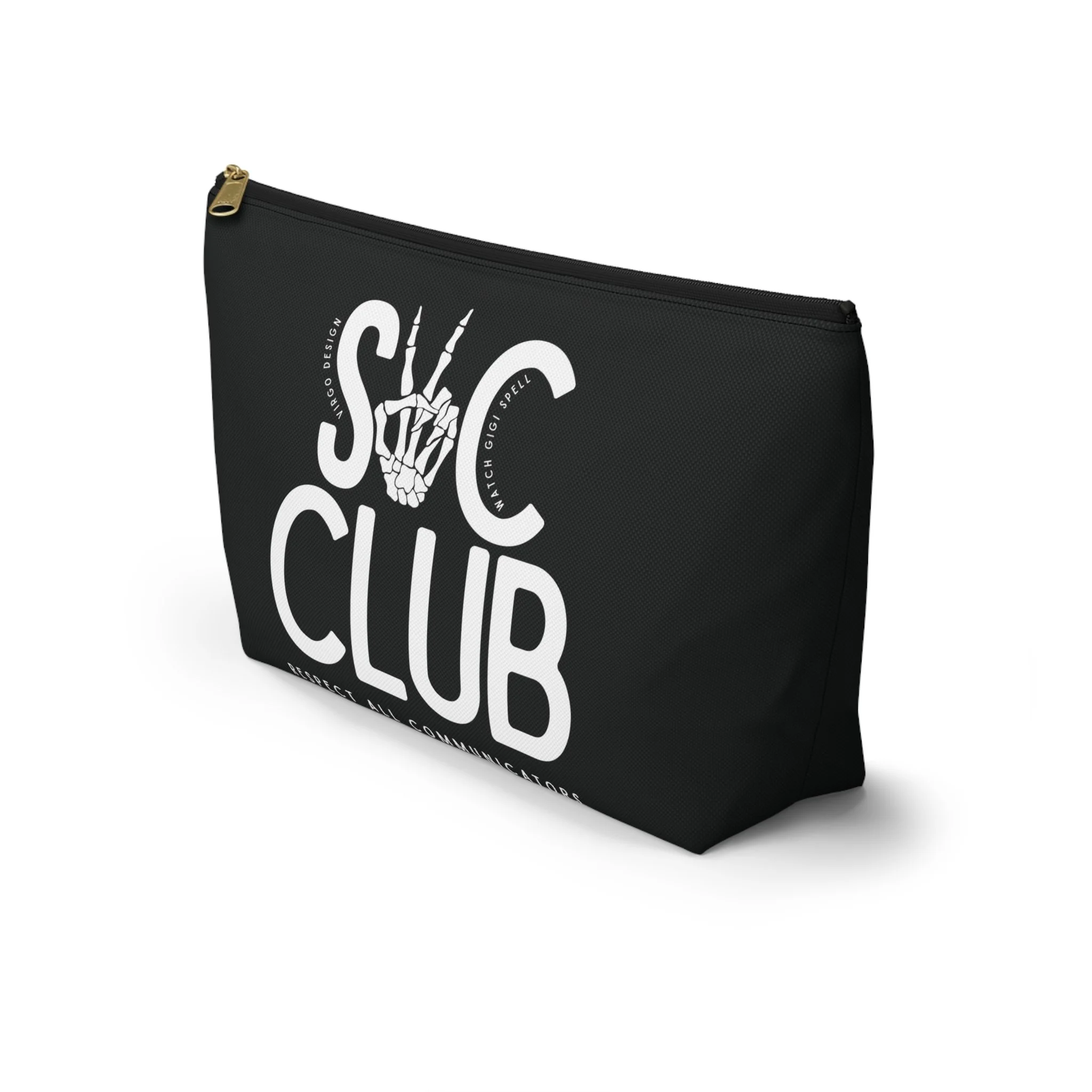 s2c club zipper pouch by Virgo Design features a letter board & celebrates spellers