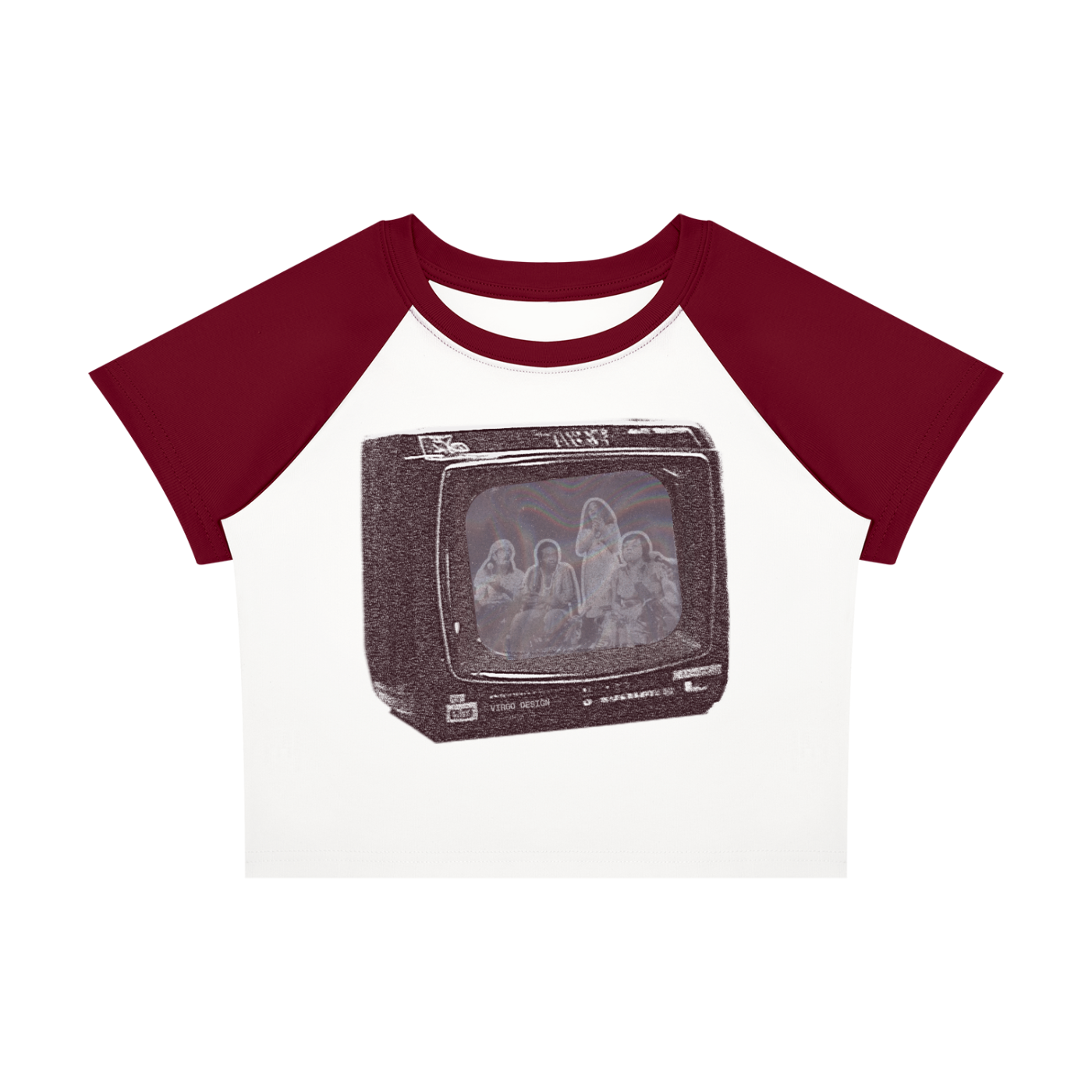 504 Sit-In protest color block baby tee by virgo design in red and white