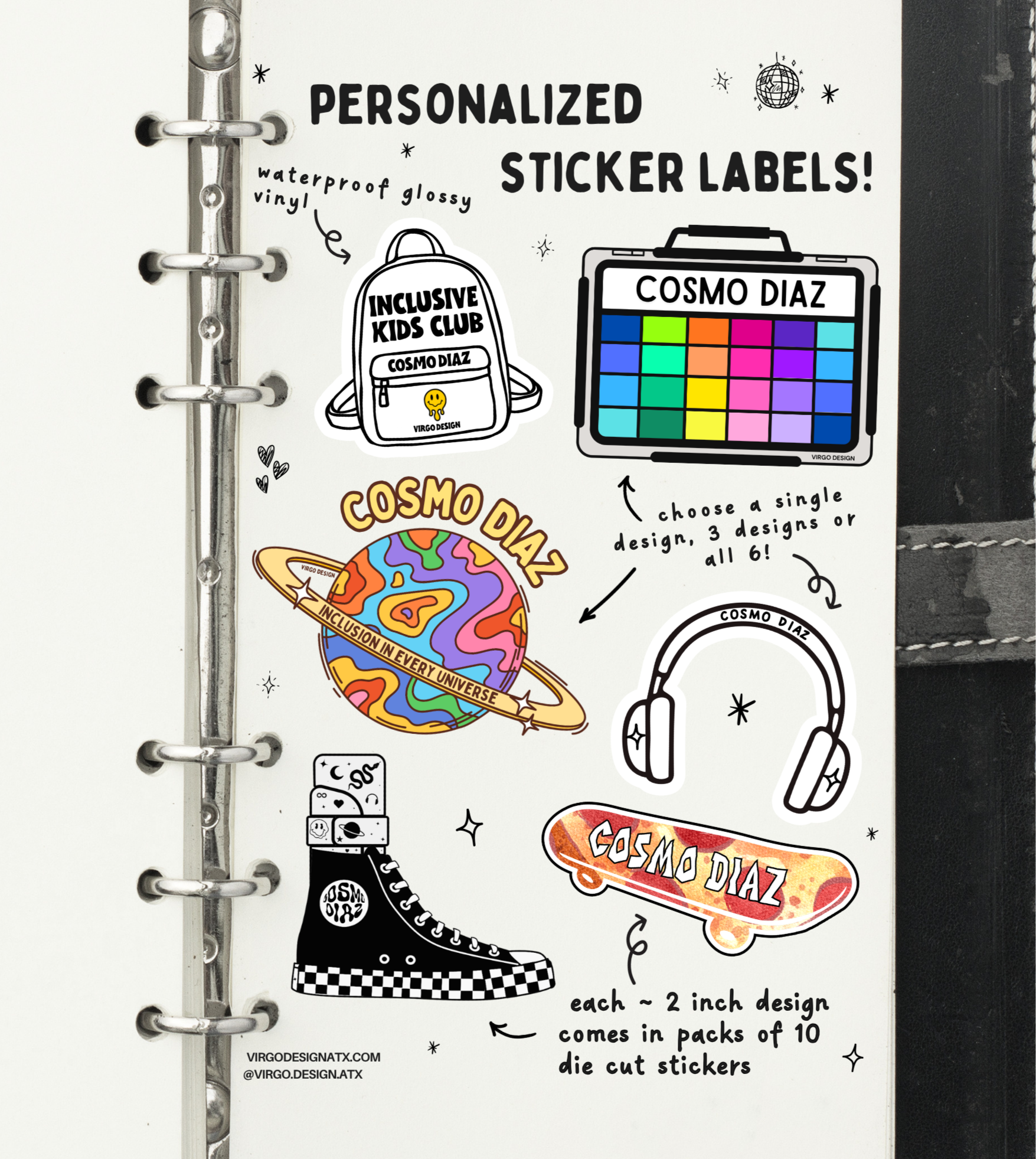 *Personalized* Inclusive Kids Club Label Stickers