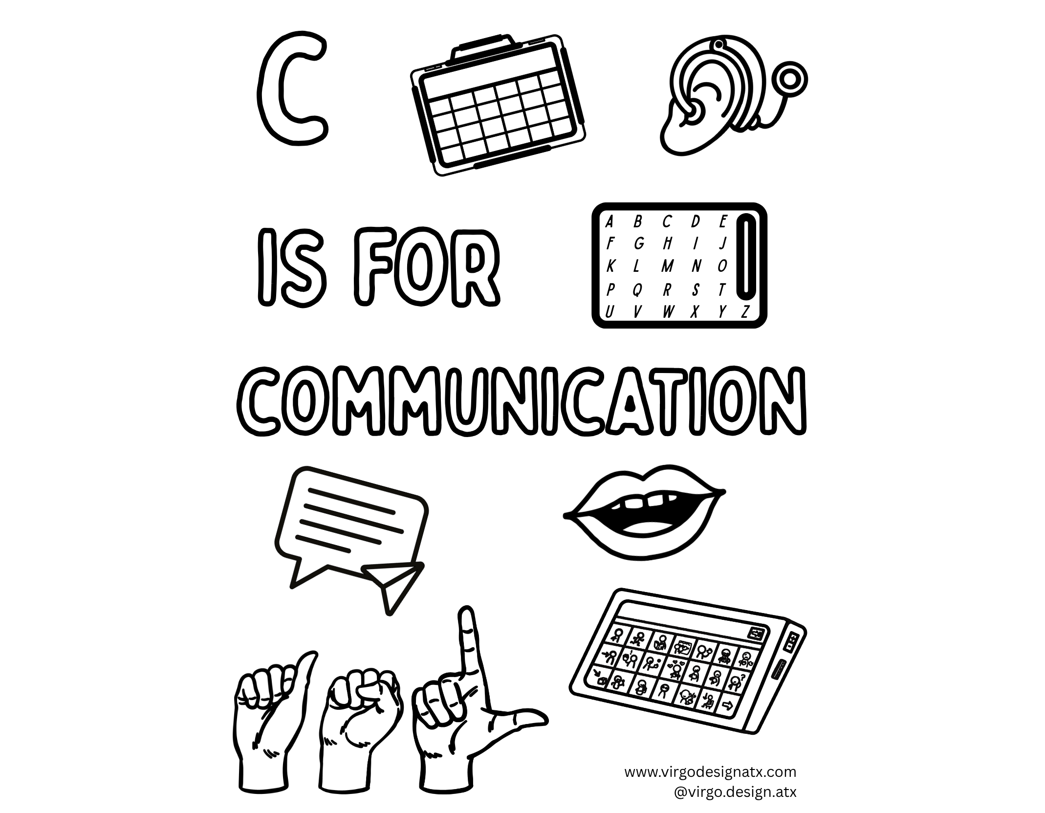 rad inclusive coloring and activity pages by Virgo Design