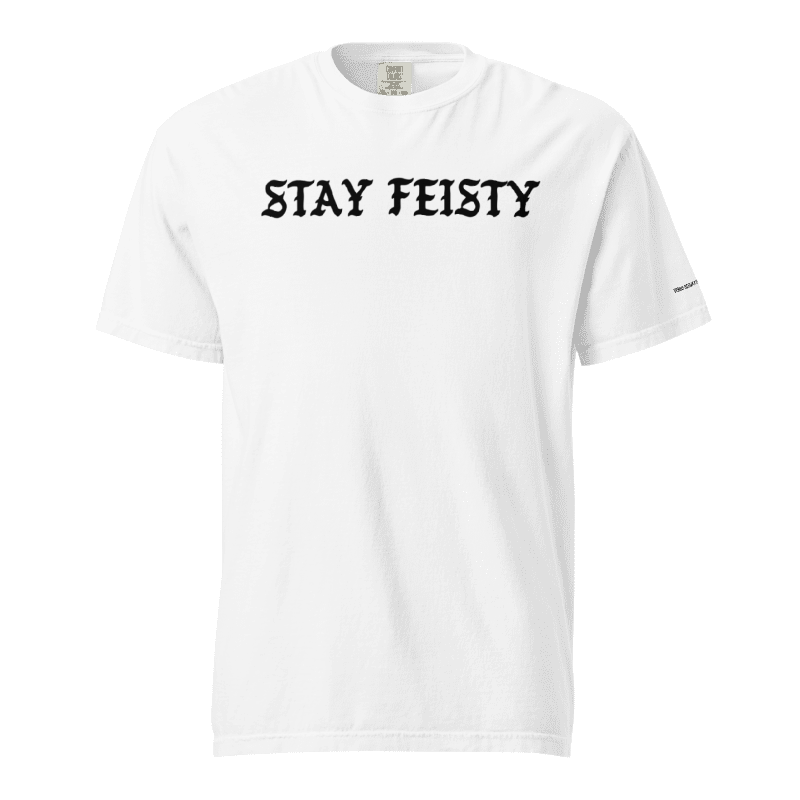 stay feisty x sprinkled spectrum collab tee by virgo design benefitting accessible education teams