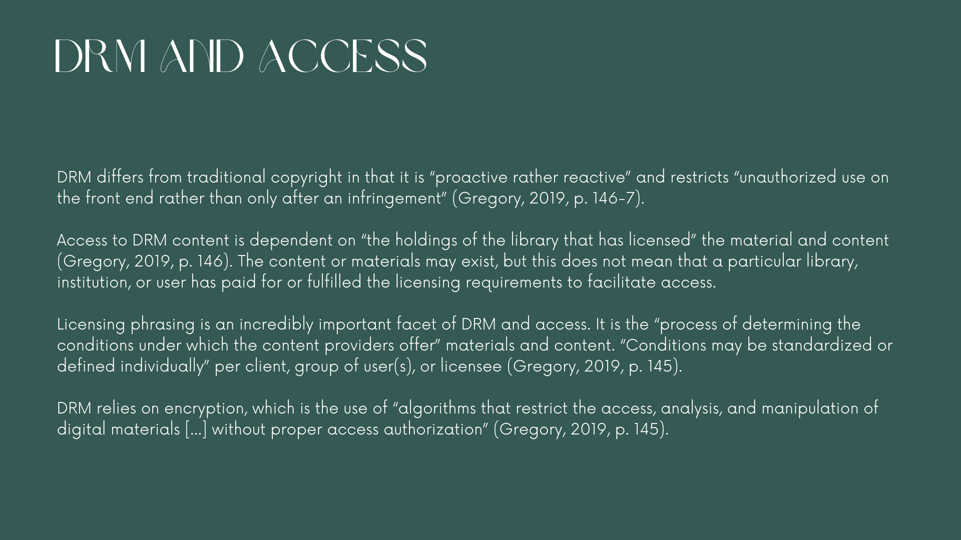 DRM and Access