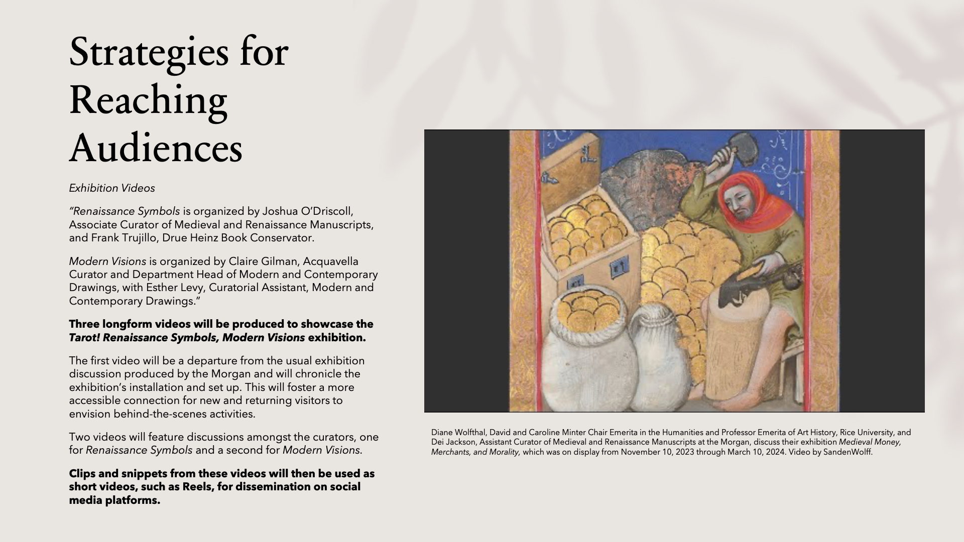 Strategies for Reaching Audiences Continued