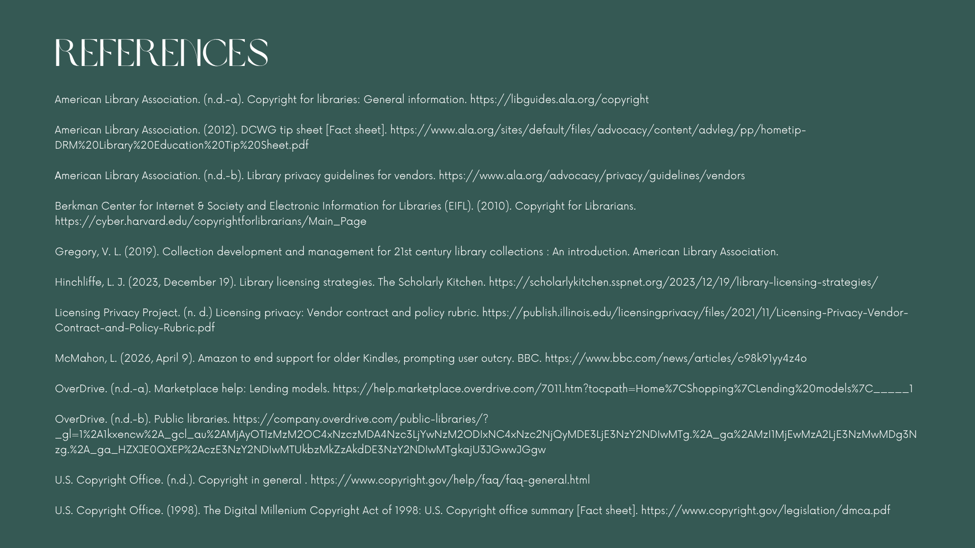 References