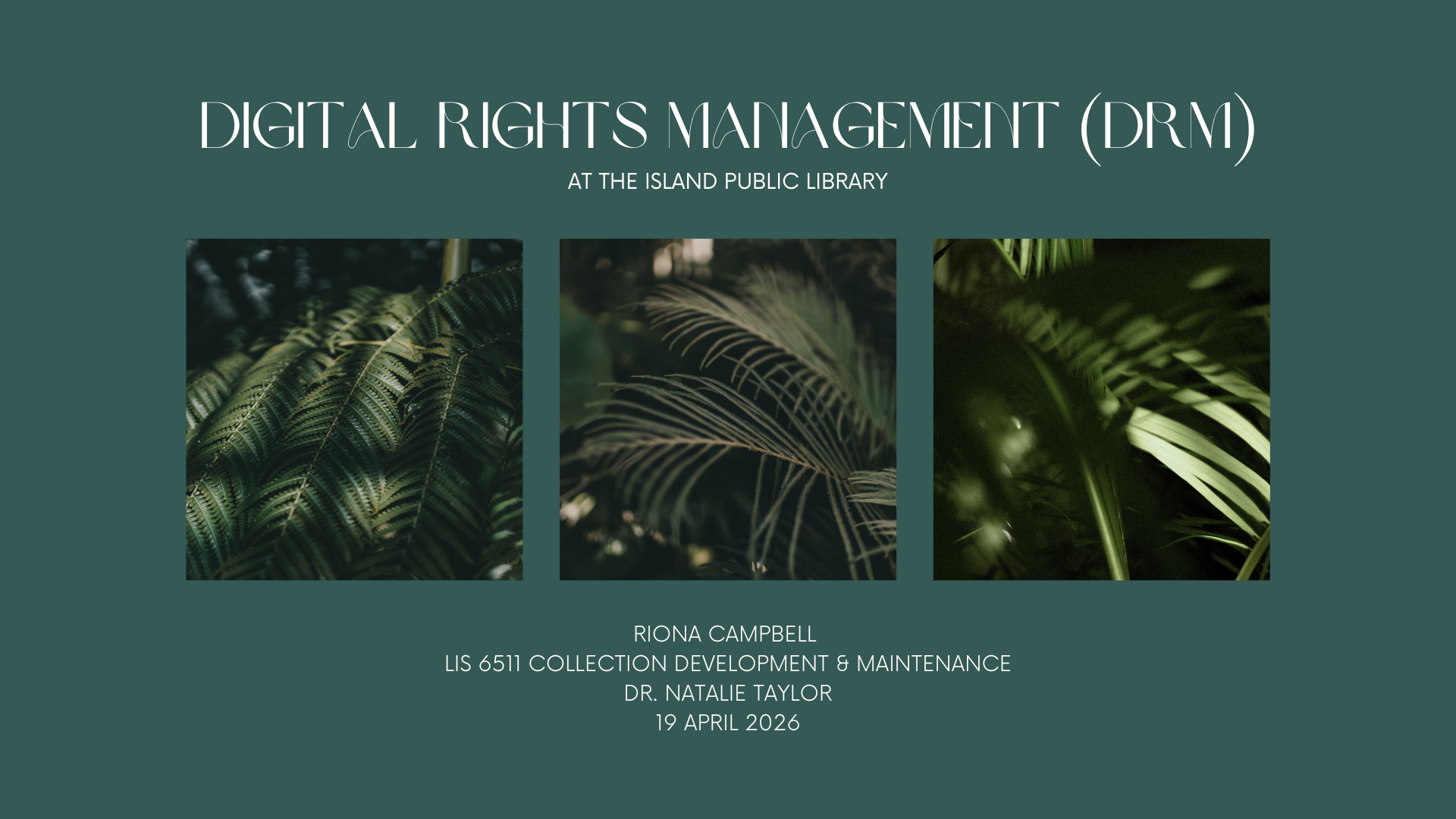 Digital Rights Management (DRM) at the Island Library