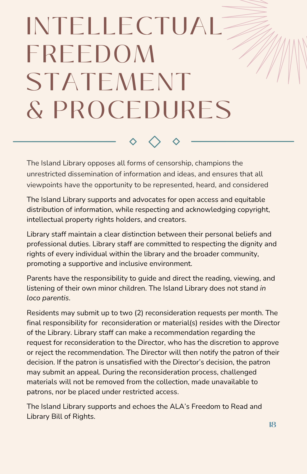 Intellectual Freedom Statement and Procedures
