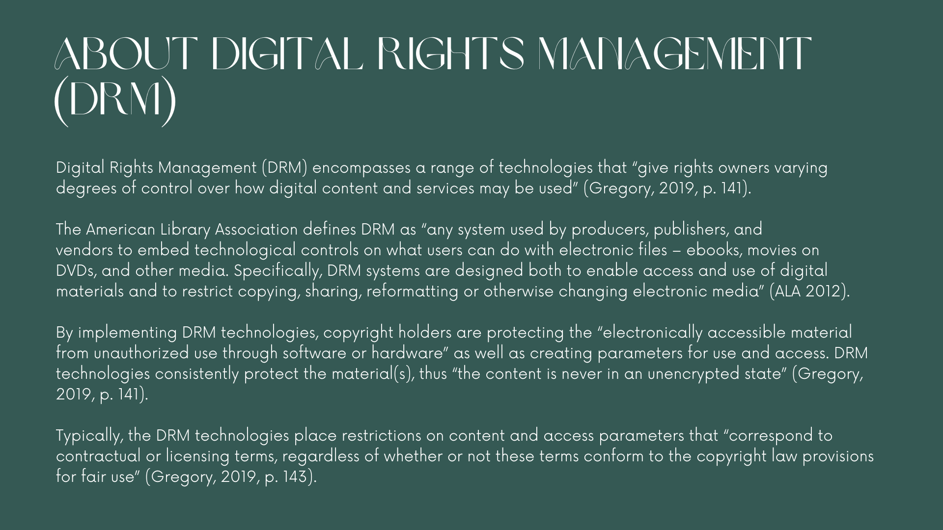 About Digital Rights Management (DRM)