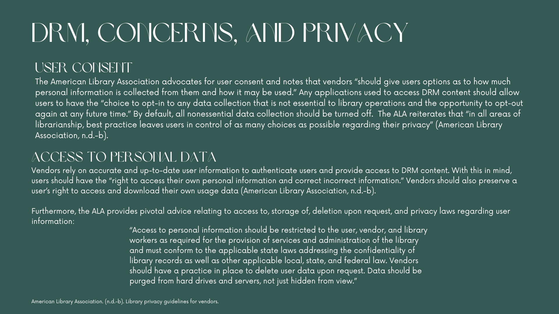 DRM, Concerns, and Privacy Continued
