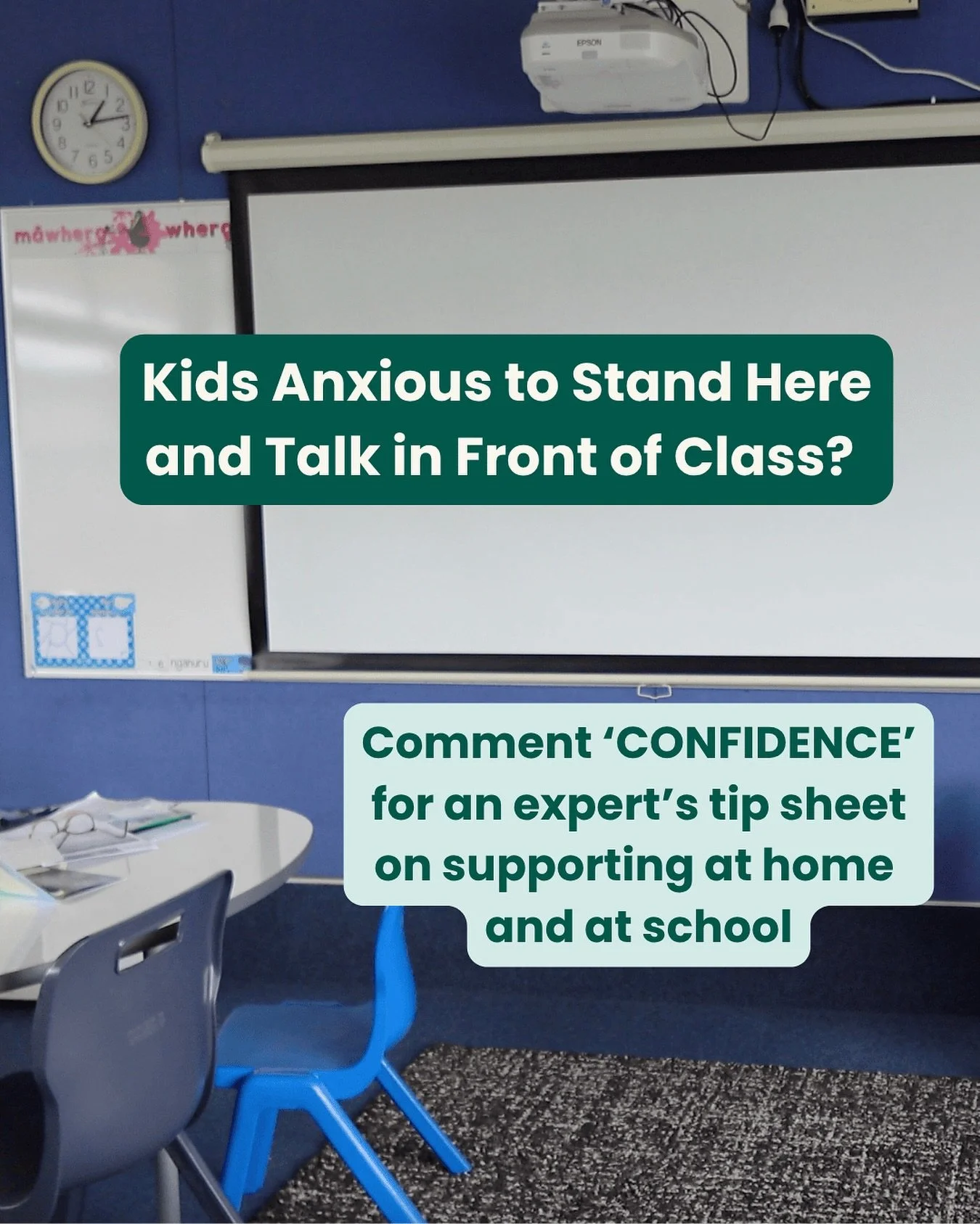 FREE RESOURCE to help build confidence in kids who might dread speaking in class.

Comment CONFIDENCE and we will send you a tip sheet made exclusively for School Shorts by Ashleigh Gulliver of &lsquo;With Confidence&rsquo;