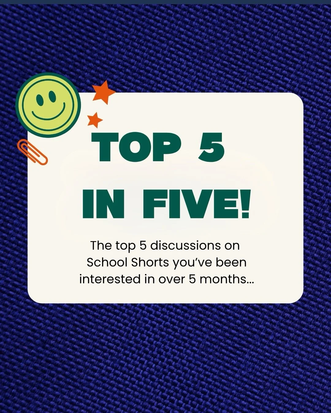 Hard to believe we are 5 months through the year already. These are just some of the topics that have been discussed on the School Shorts podcast so far. 

If you have any other topic suggestions that help connect parents with classroom practice, let