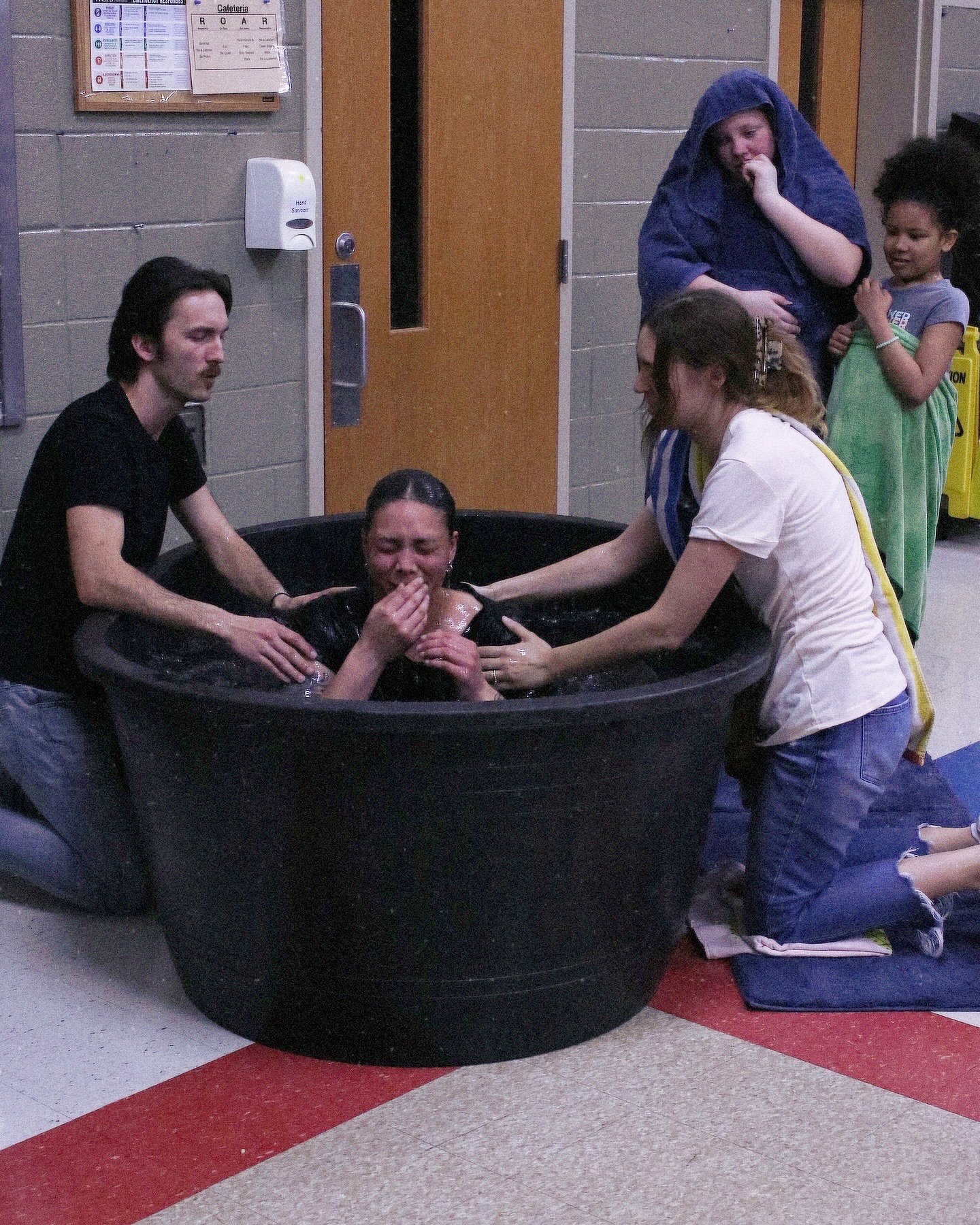 NEW BEGINNINGS 🔥🙌 8 people were baptized in water today as their old selves were buried with Jesus, and they came out resurrected with Him!!