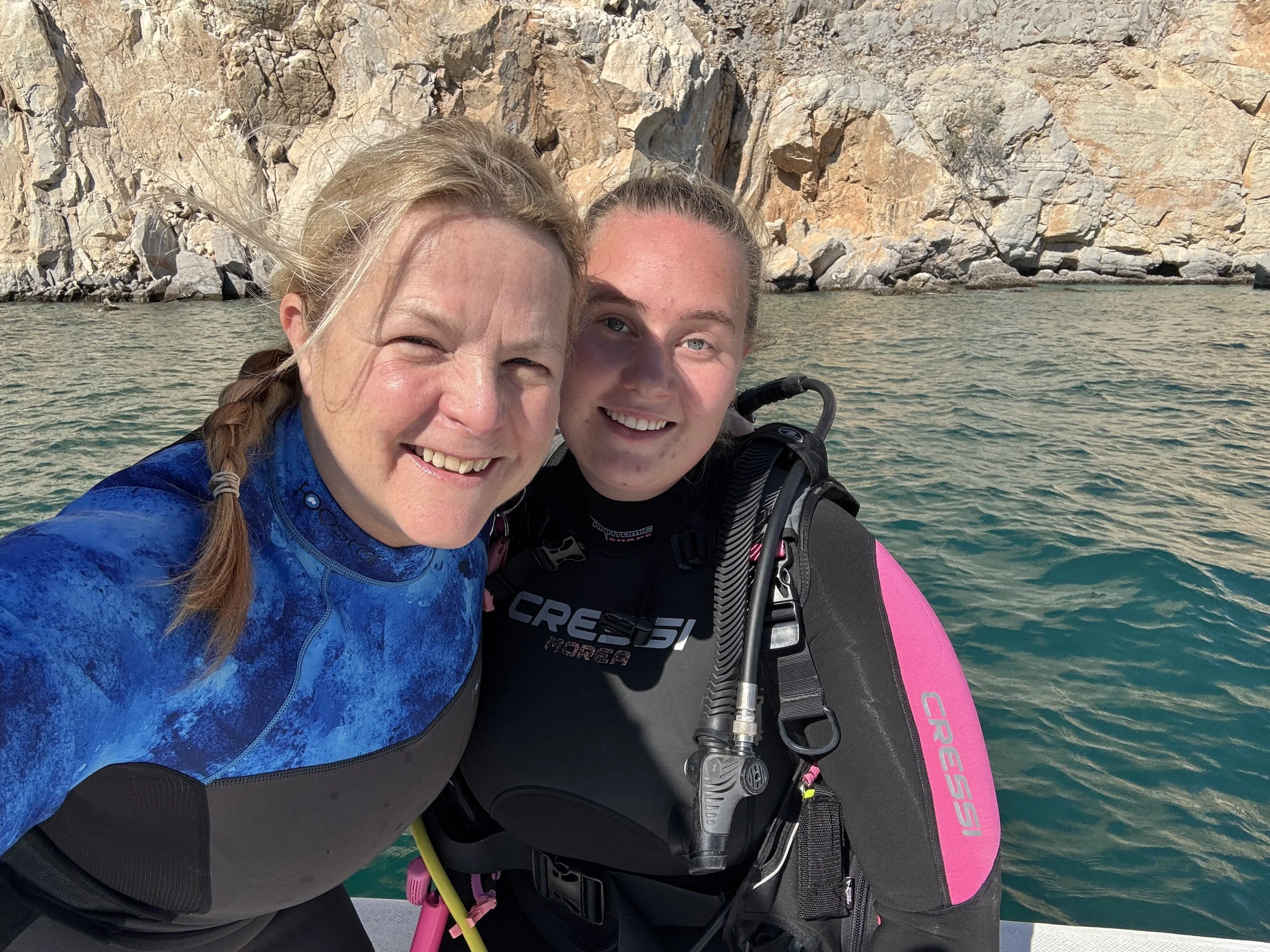 Happy shot of artist pre-dive