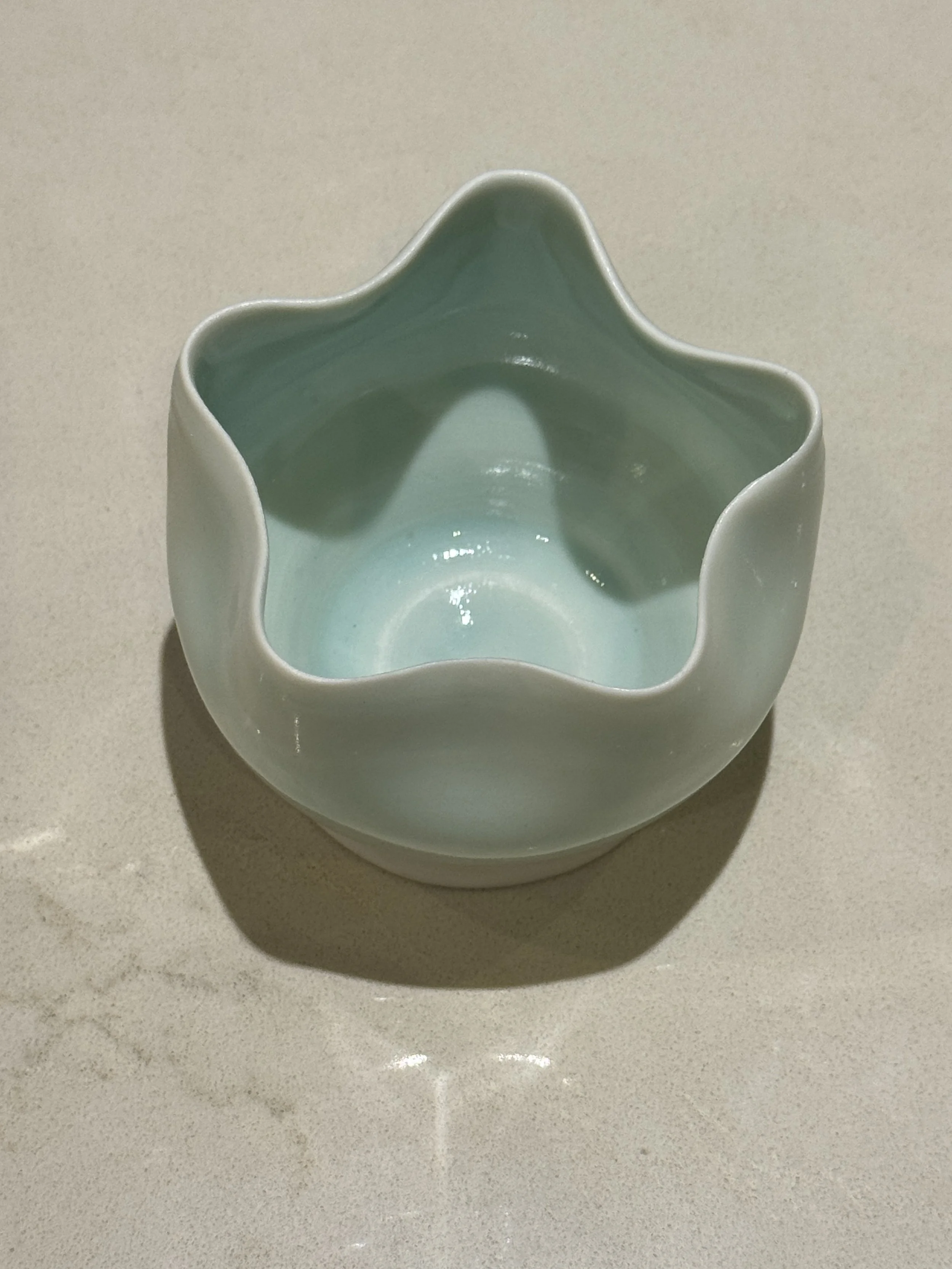 Scalloped Porcelain Vase - Small