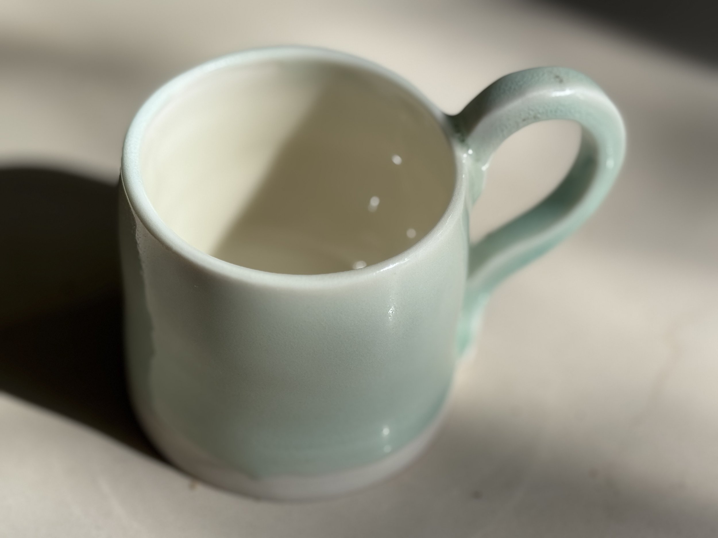 Porcelain Mug Linda's Celedon 1