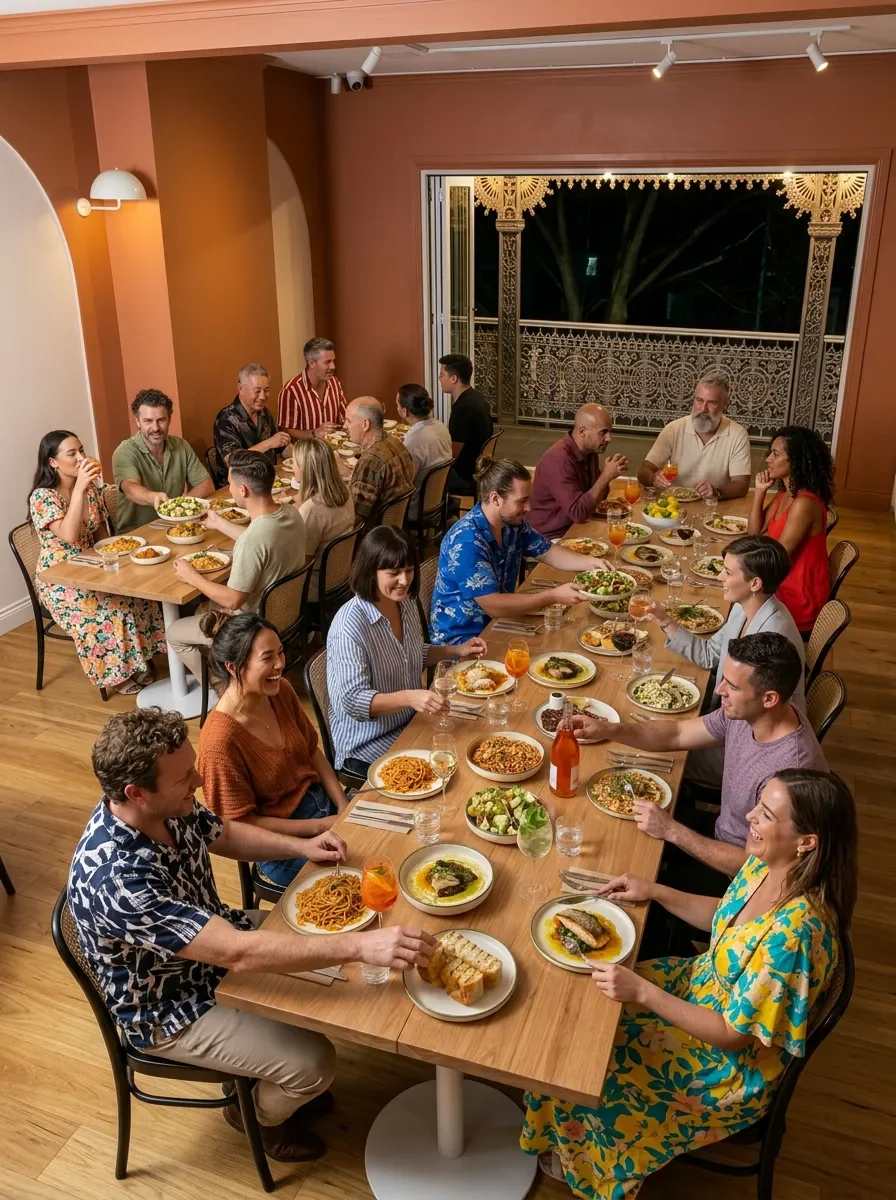 photo of a big function at Pasta Rosa, the best venue for function & Events in pyrmont