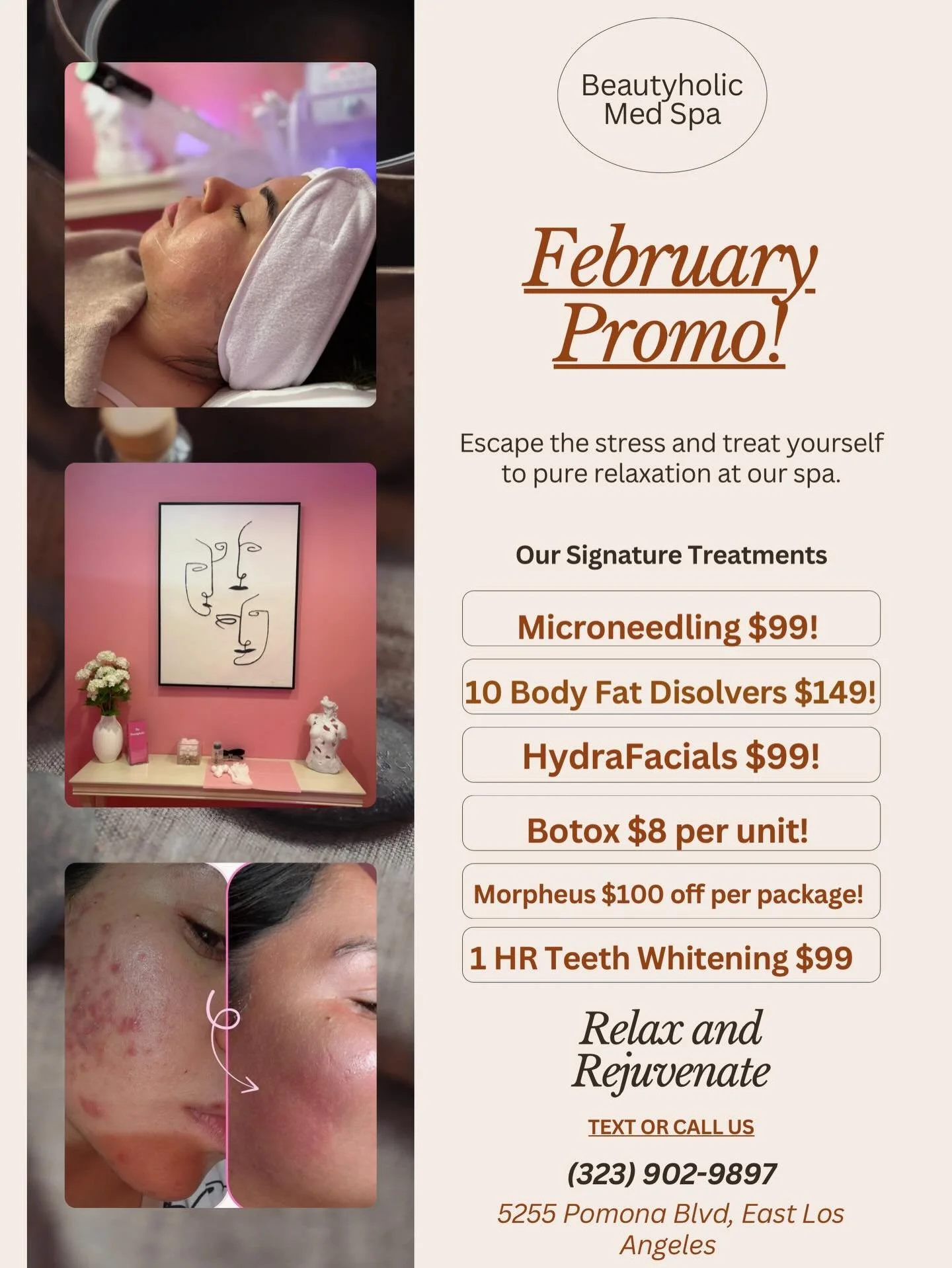 FEBRUARY PROMO ! 😍🤎🖤🤎🤍 
Text or Call 📱 for information or Appointment!
Hablamos Espa&ntilde;ol

(323 902-9897