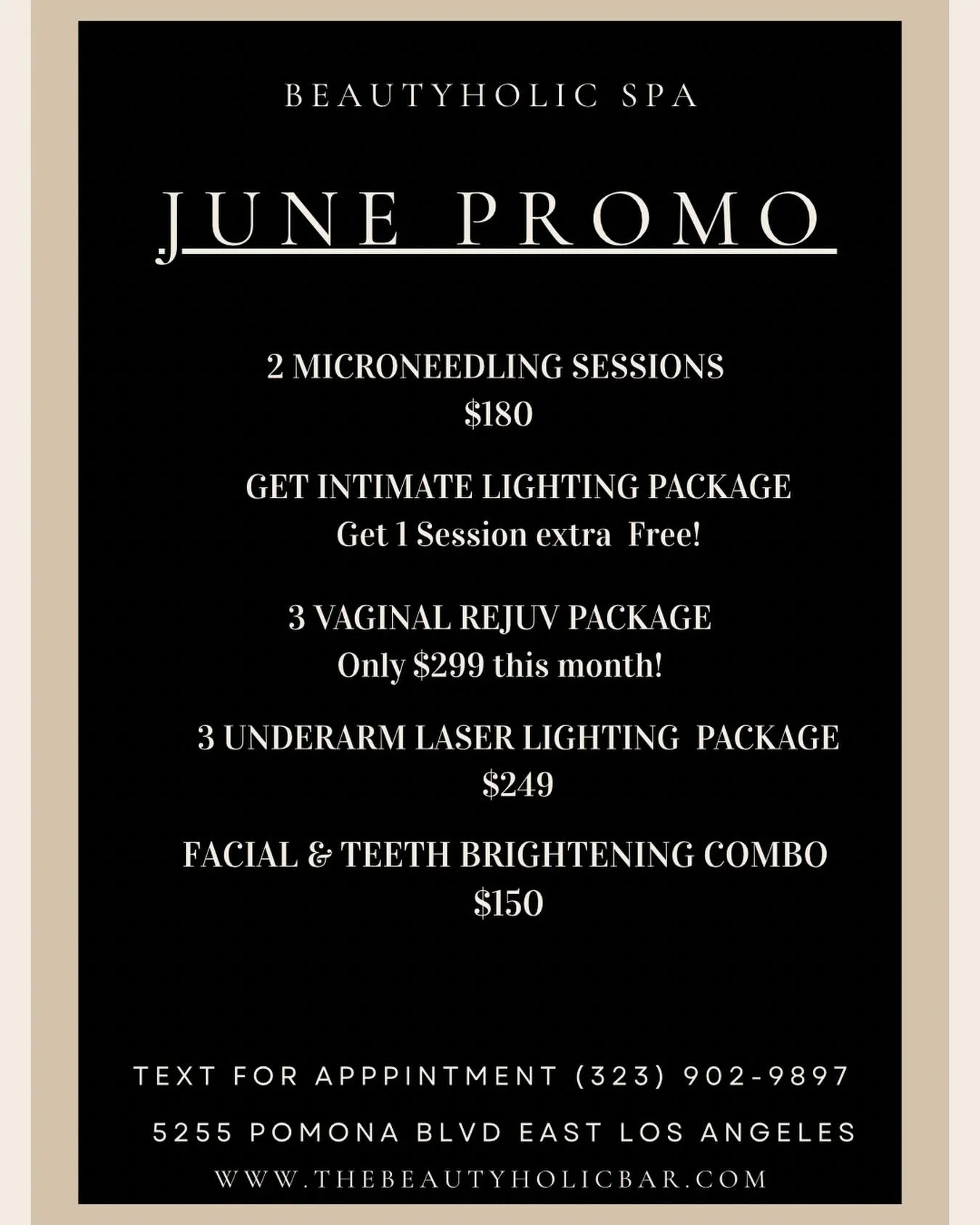 JUNE PROMO🤍🖤💫🪄🩰 located in East Los Angeles! Direct Message for appointments or information beauties ✨