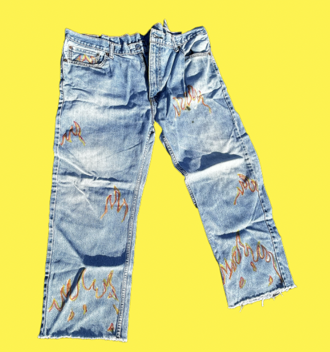 'FLAME ON' LEVI'S JEANS