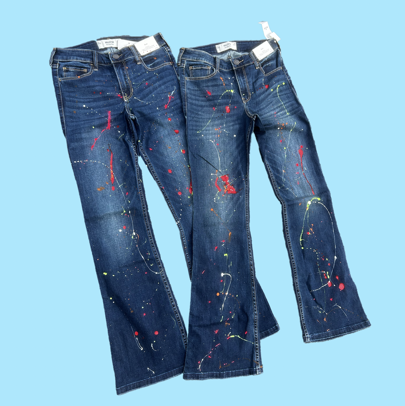 'SPLATTER' BOOTCUT JEANS